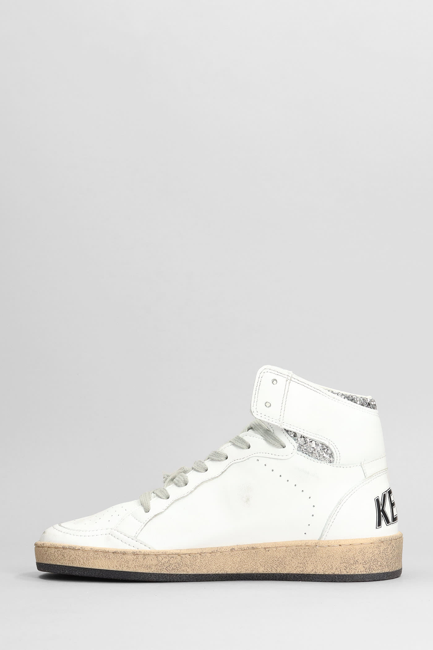 Shop Golden Goose Sky Star Sneakers In White Leather