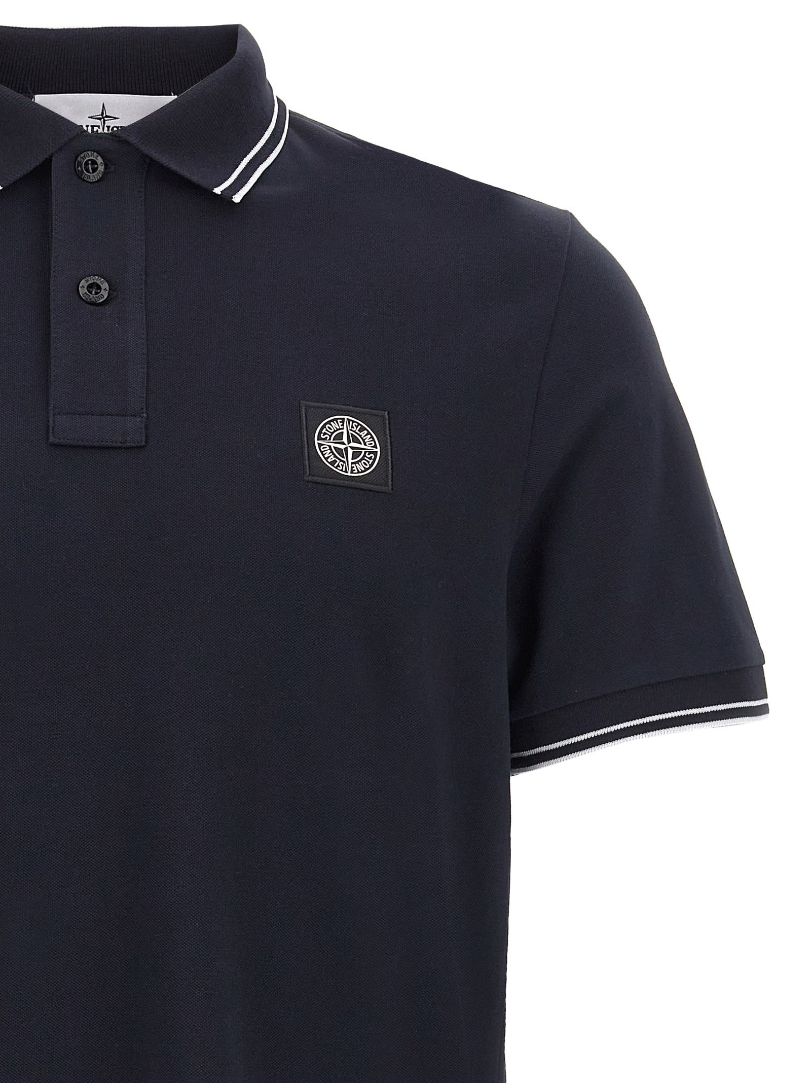 Stone Island Polo Shirt In Blue