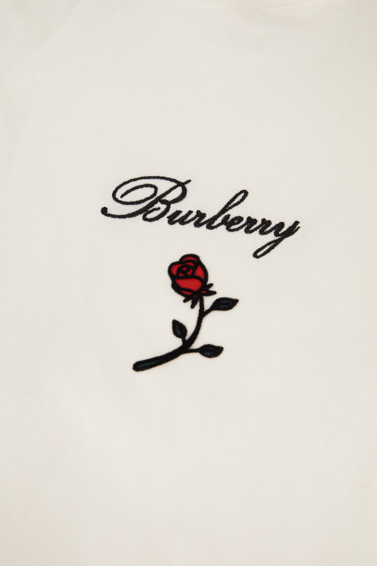 Shop Burberry White Cotton T-shirt