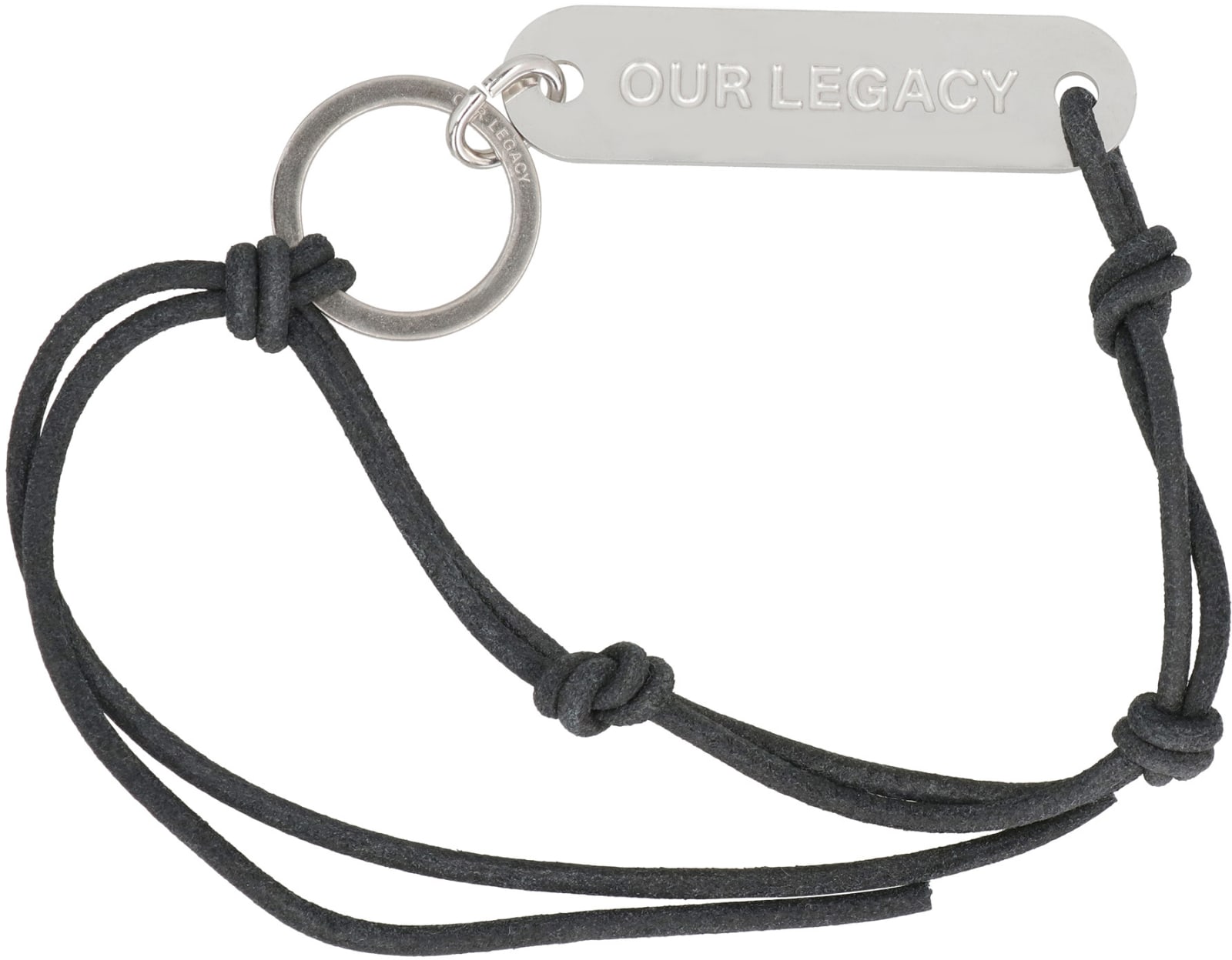 Shop Our Legacy Ladon Leather Keyring In Black