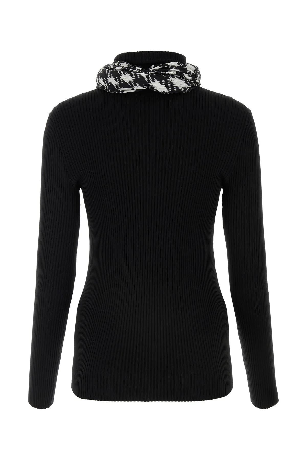 Shop Burberry Black Viscose Blend Sweater