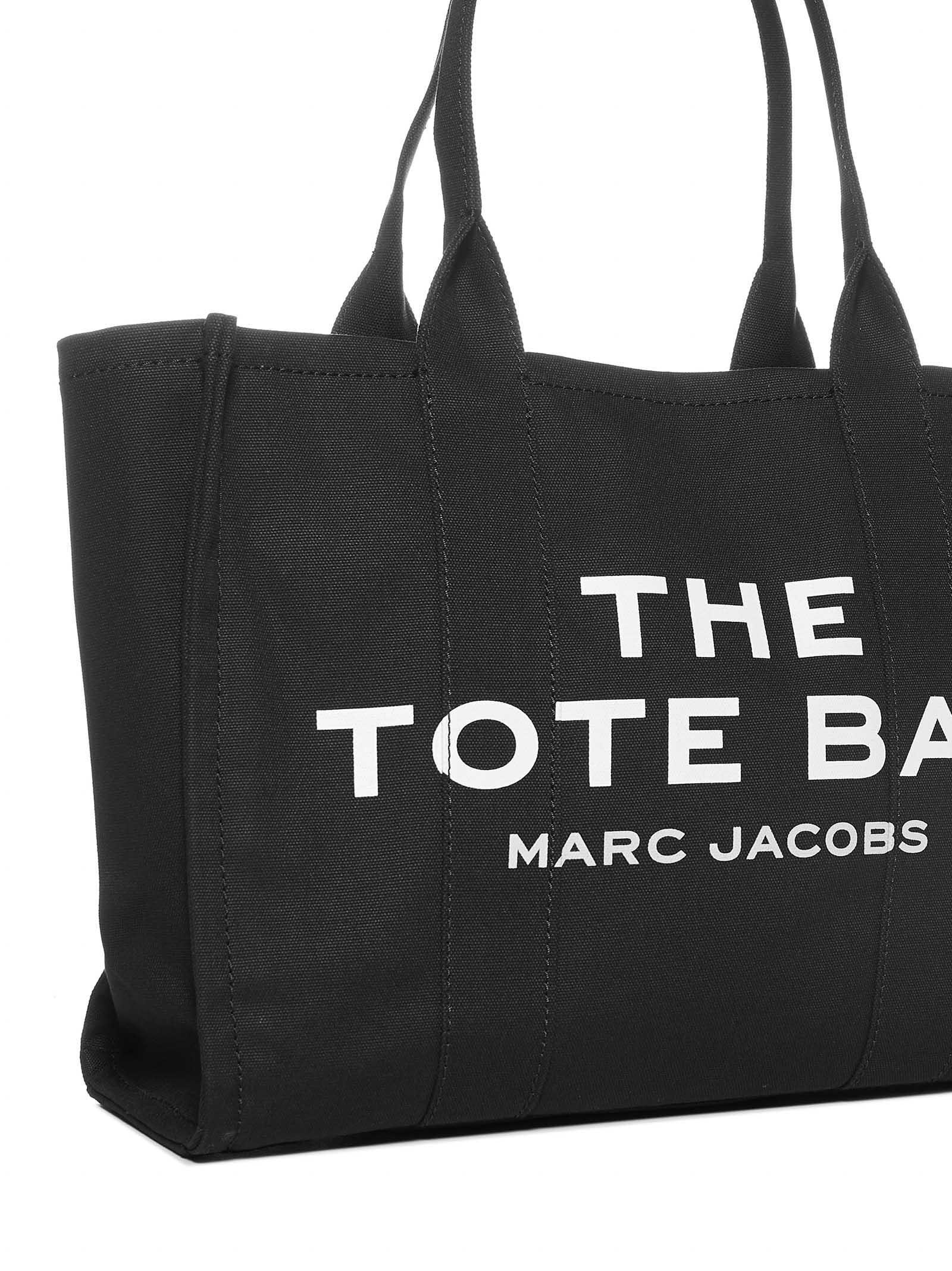 Marc Jacobs The Tote Bag Canvas Shoulder Bag In Black