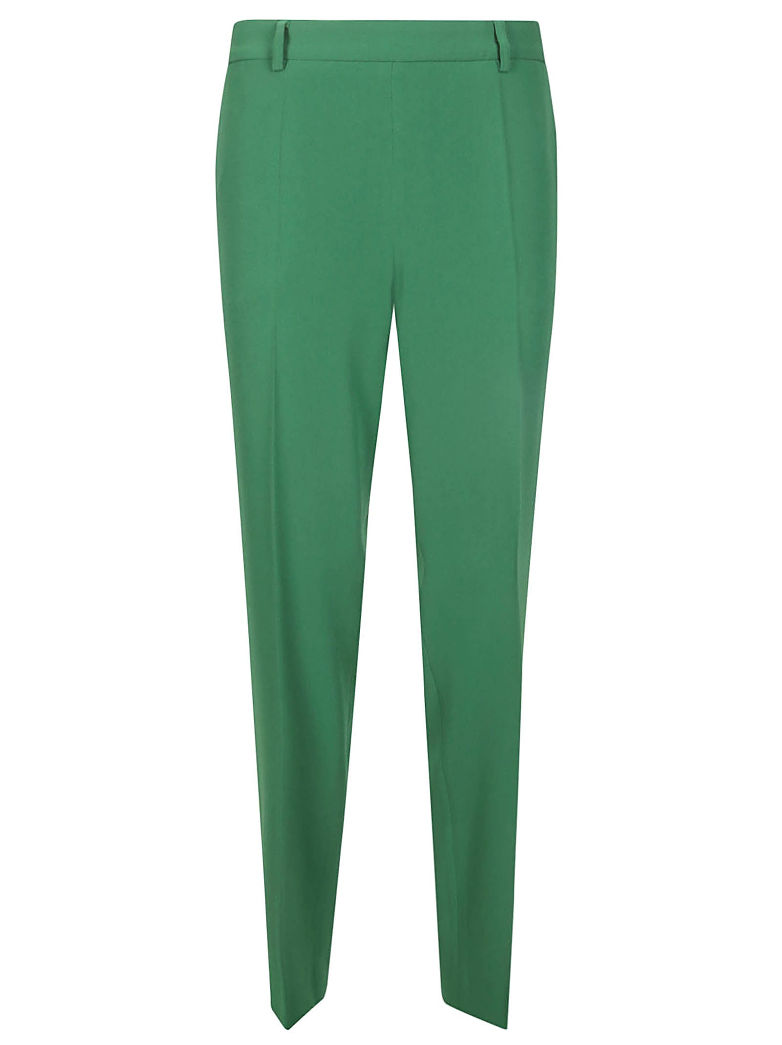 Shop Alberto Biani Cady Half Elastic Trousers In Green