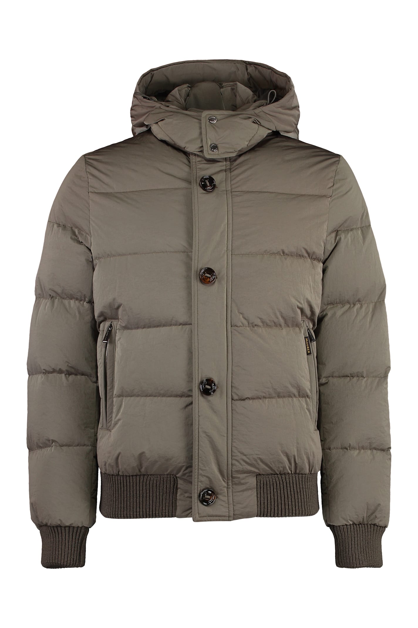 Bacco Hooded Techno Fabric Down Jacket