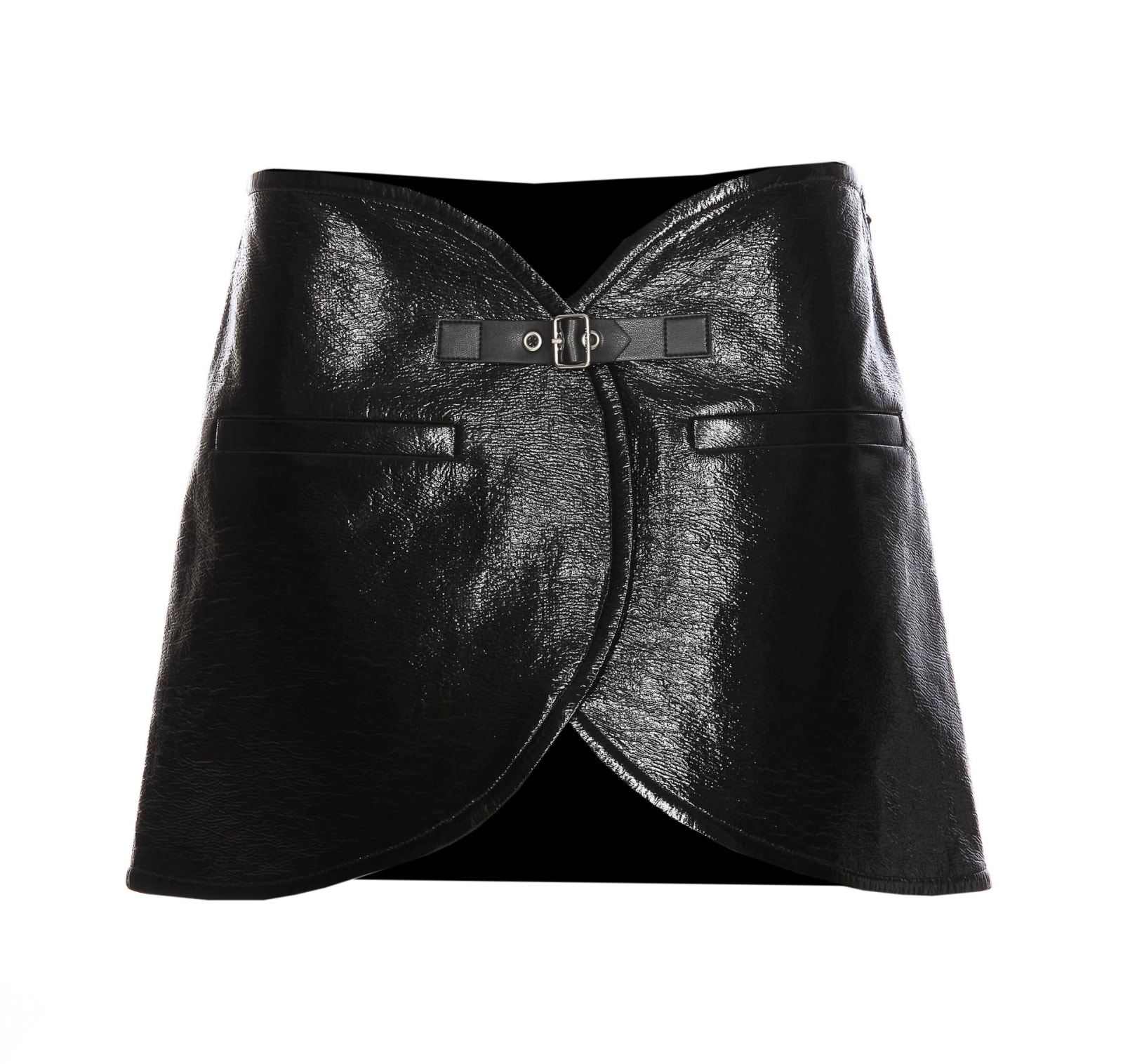 Courrèges Ellipse Vinyl Mini Skirt