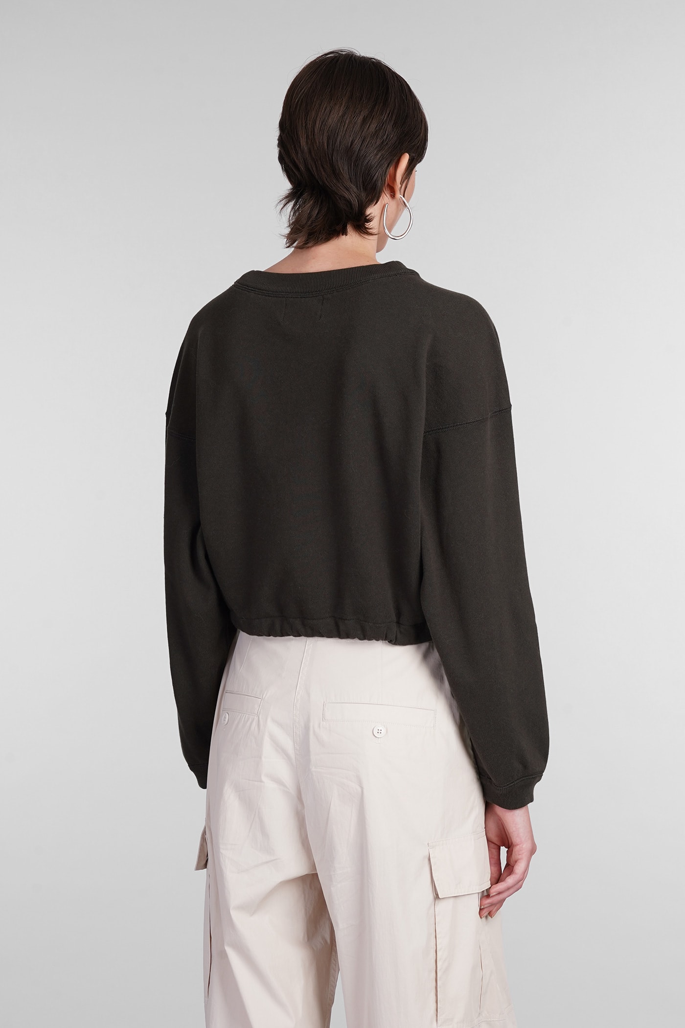 Isabel Marant Étoile Marant Etoile Margo Logo Cotton Crewneck Sweatshirt In Black
