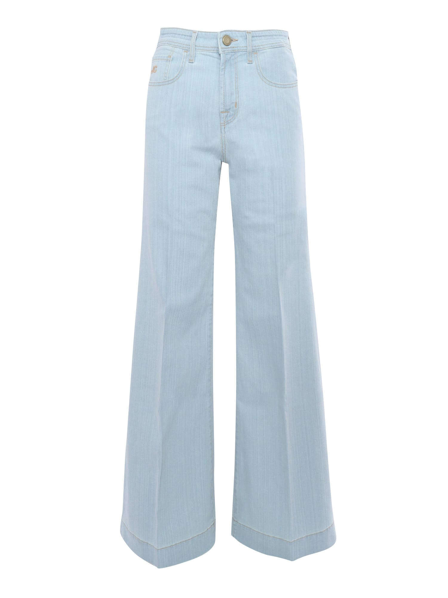 Jacob Cohen Light Blue Flared Jeans In Multicolor