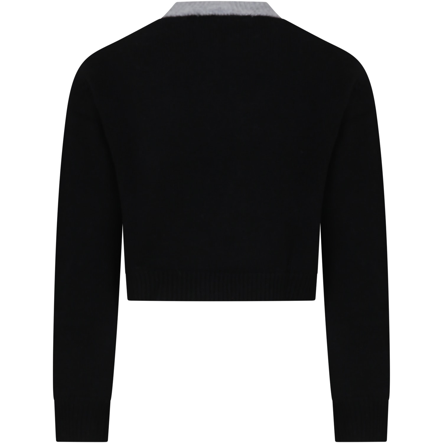 Shop Marni Black Sweater For Girl With Logo