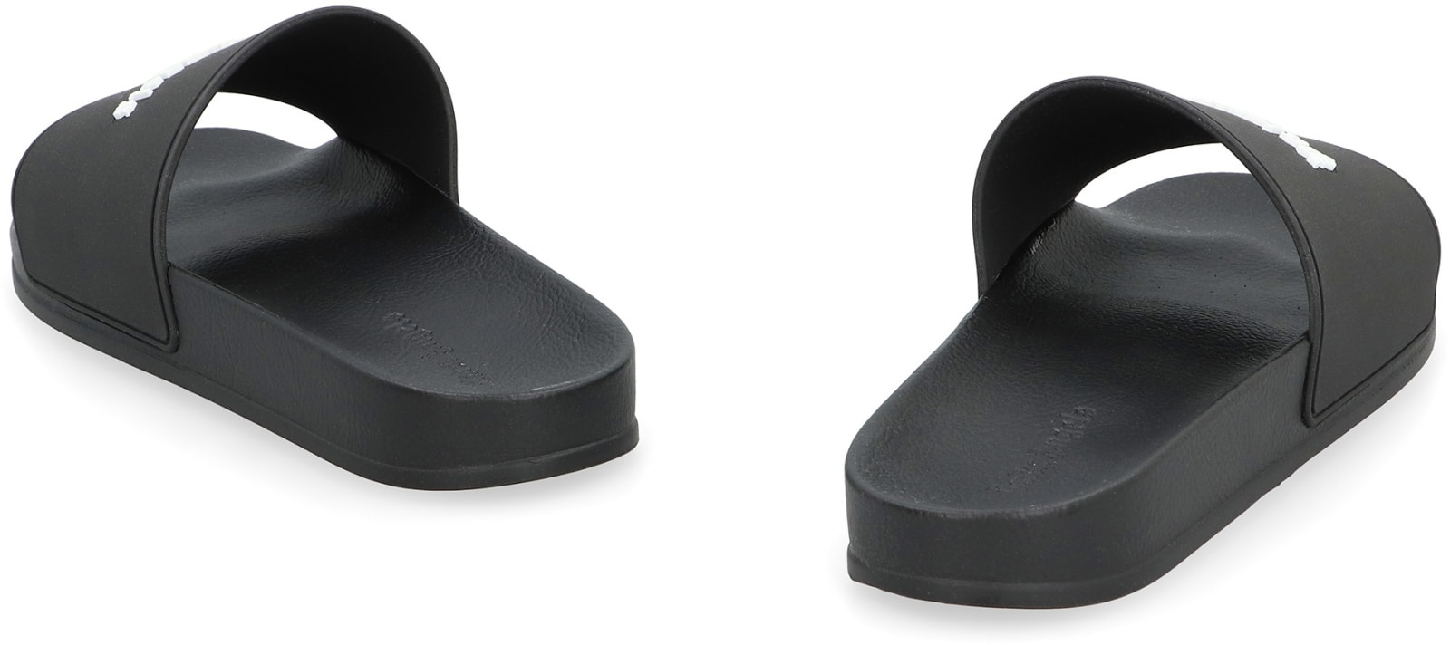 Shop Palm Angels Rubber Slides In Black