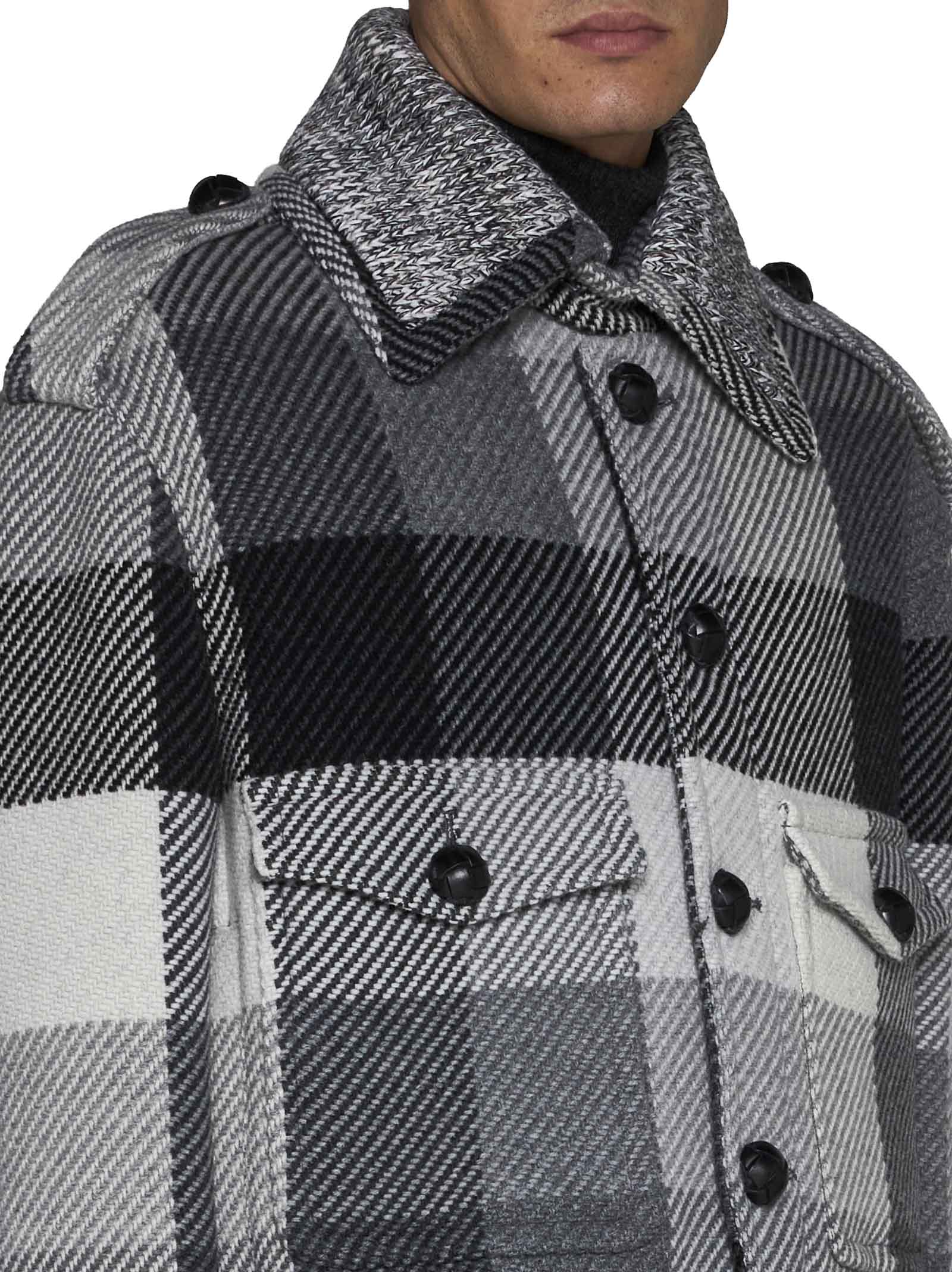 Shop Etro Coat In Grey