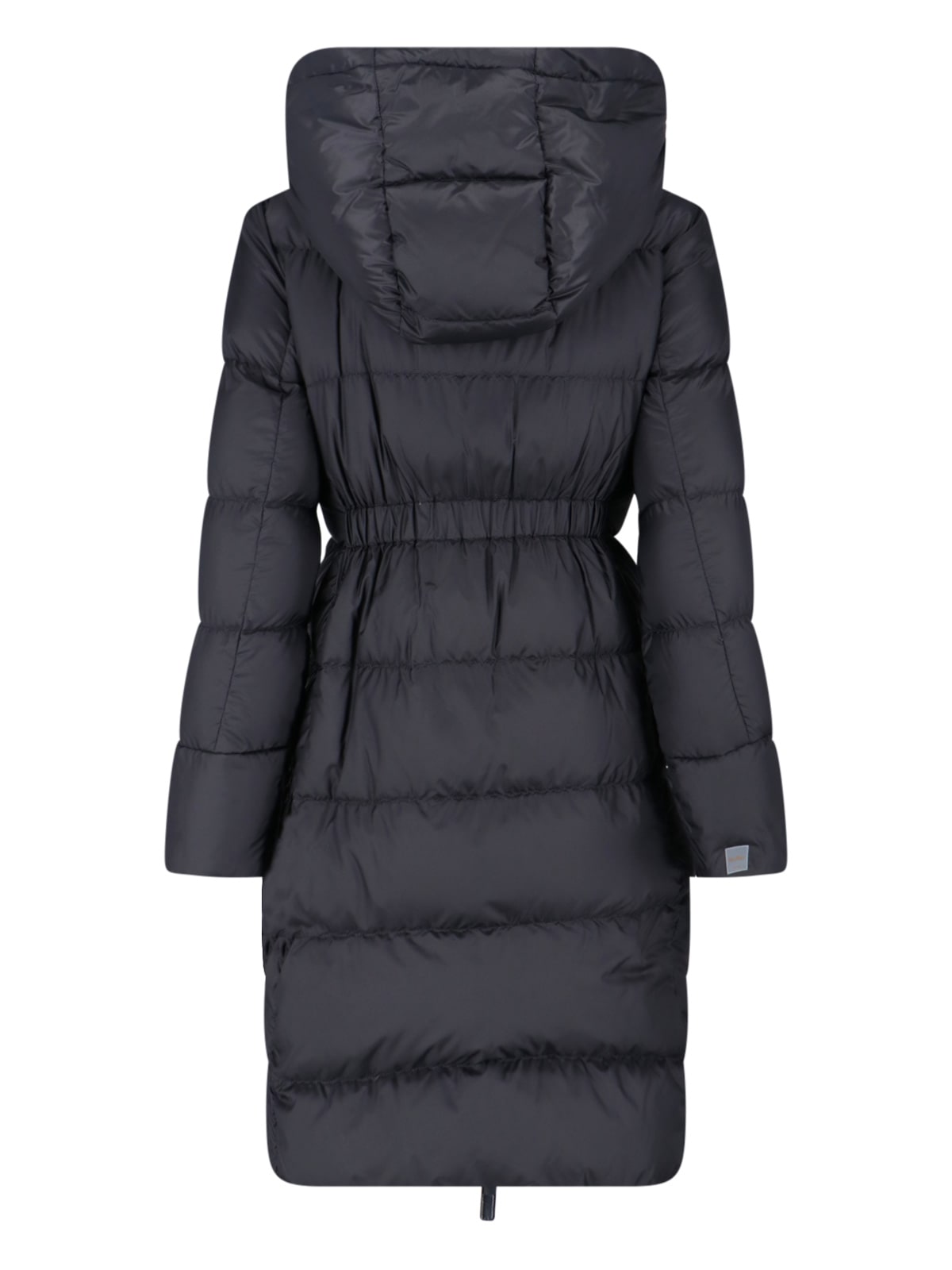 Max Mara The Cube Maxi Hooded Down Jacket In Black
