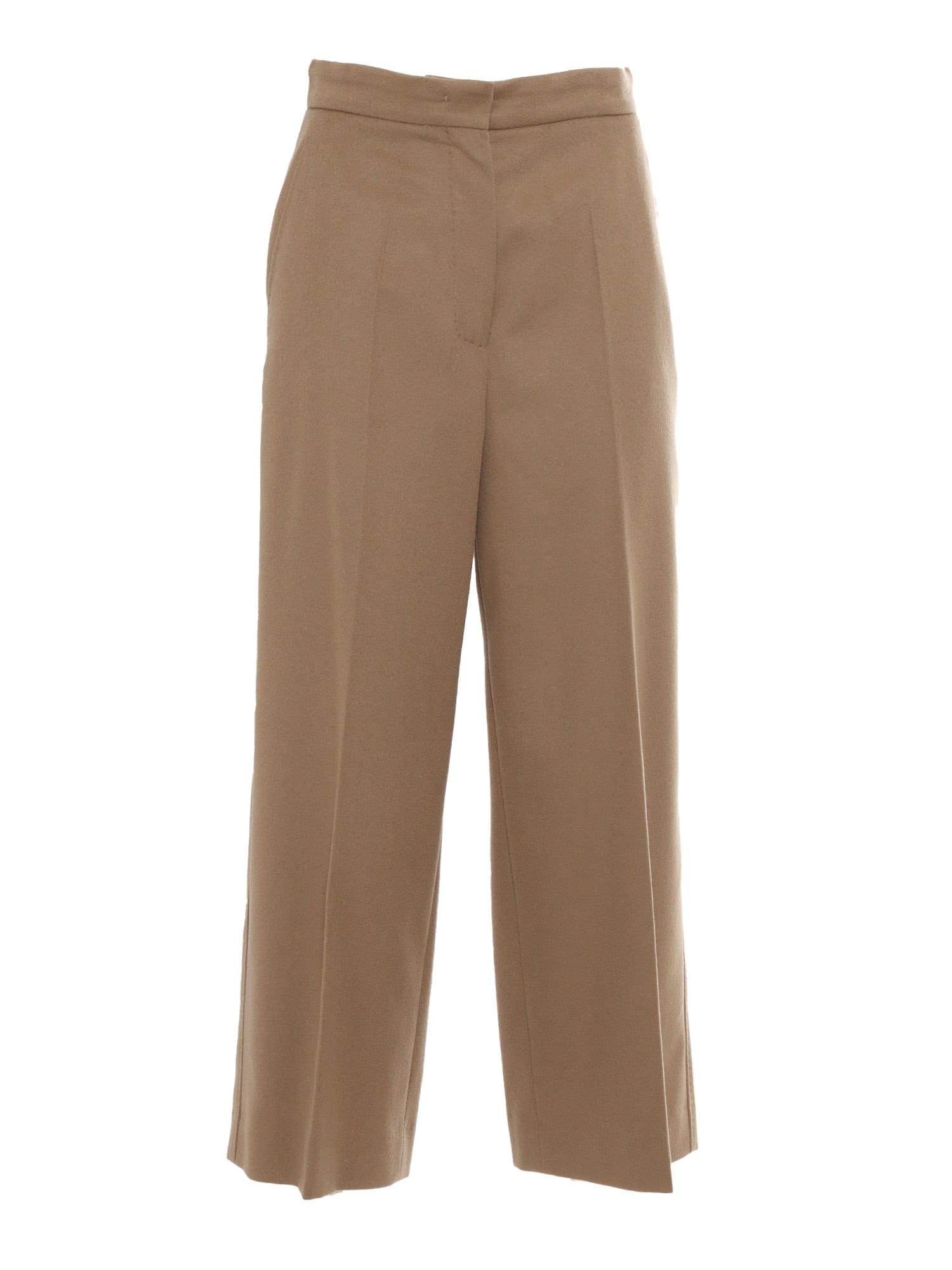 Shop Max Mara Burano Camel Long Trouser