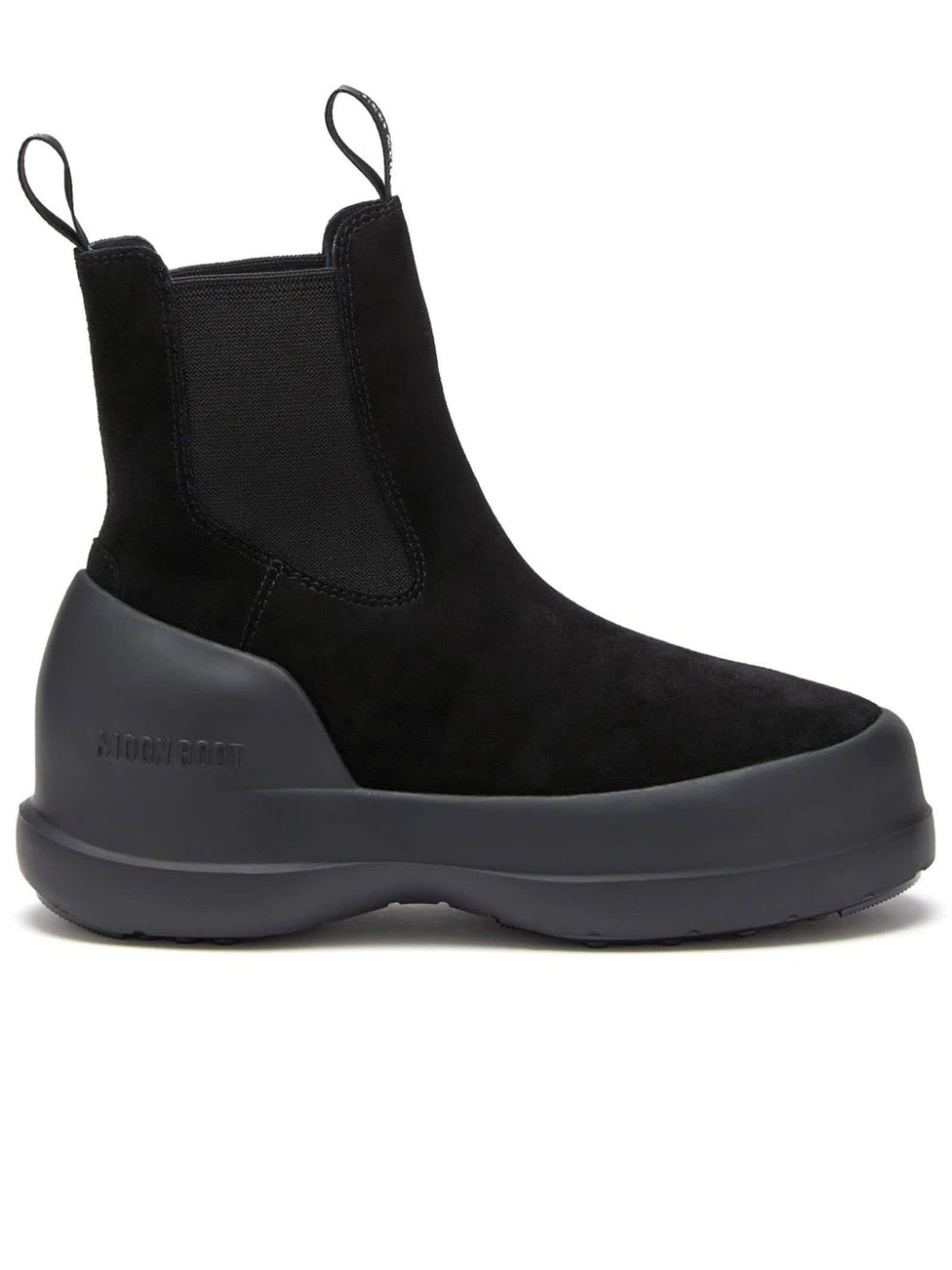 Shop Moon Boot Black Calf Suede Luna Boots