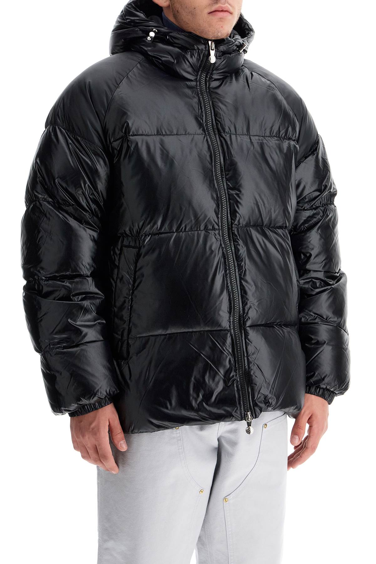 Shop Pyrenex Sten 3 Shiny Down Jacket In Nero