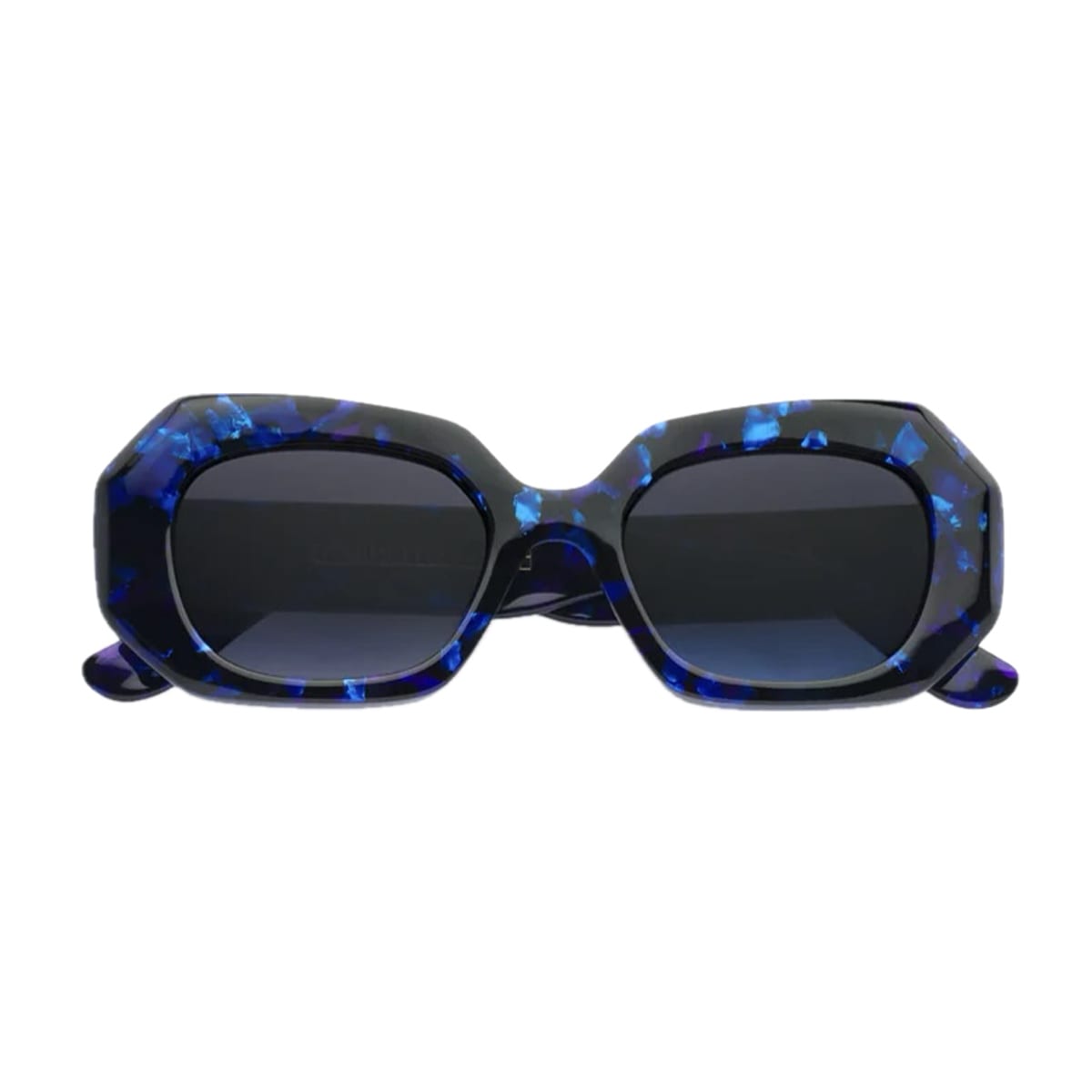 Emmanuelle Khanh Emmanuel Kahn Dixie 281 Ecaille Nacre Blue Sunglasses In Blue