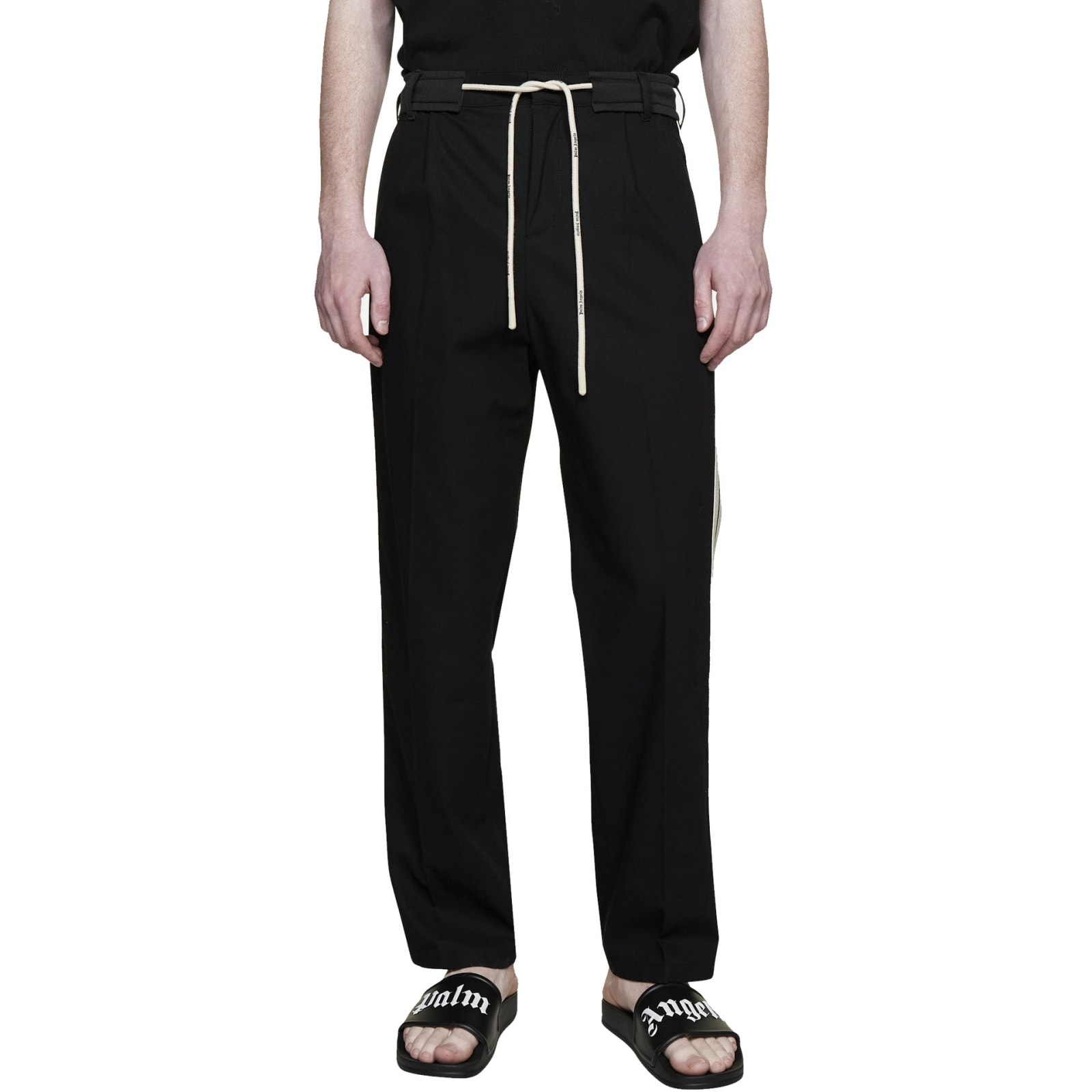 Shop Palm Angels Casual Pants In Black