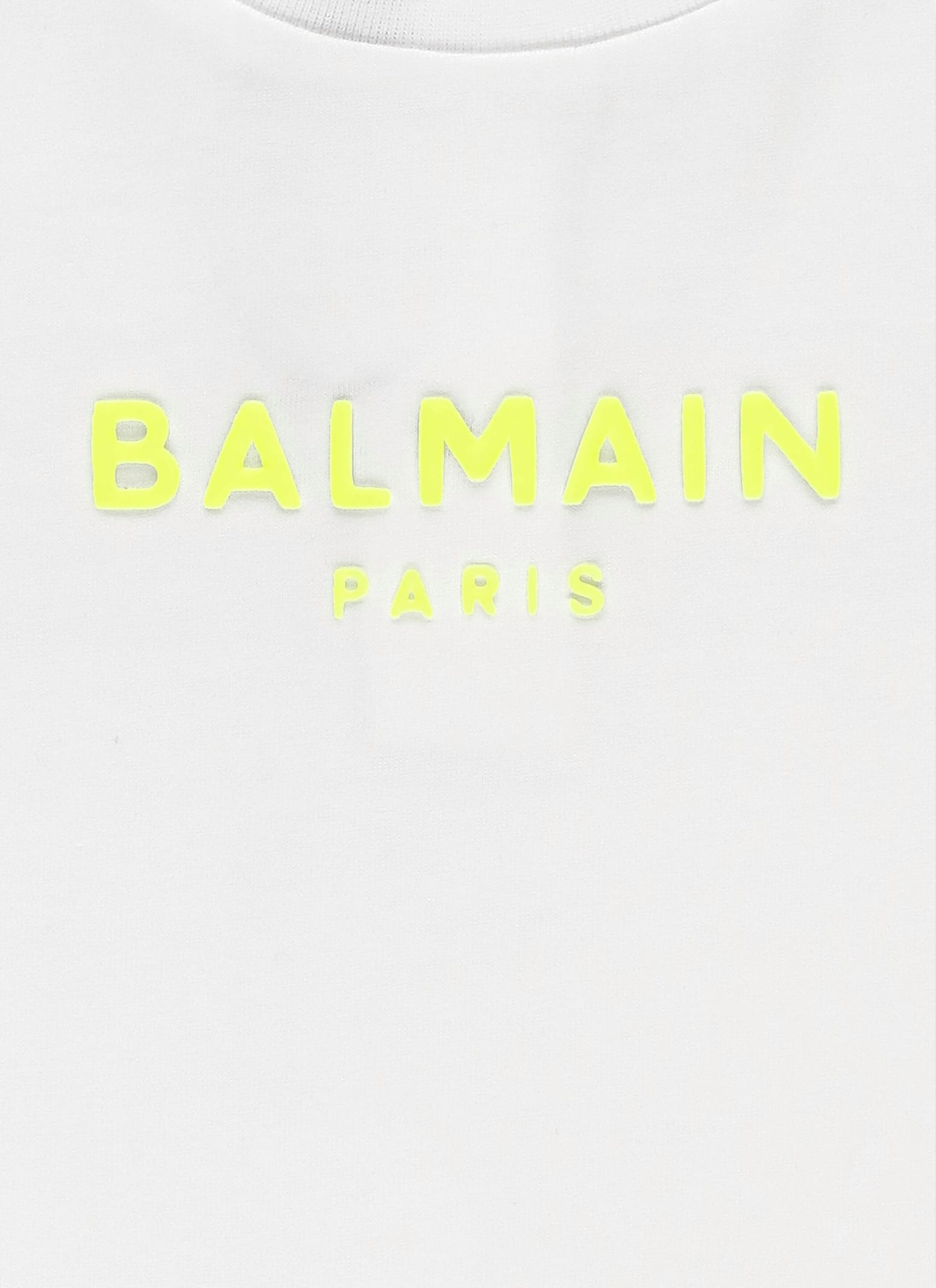 Shop Balmain Logoed T-shirt In White