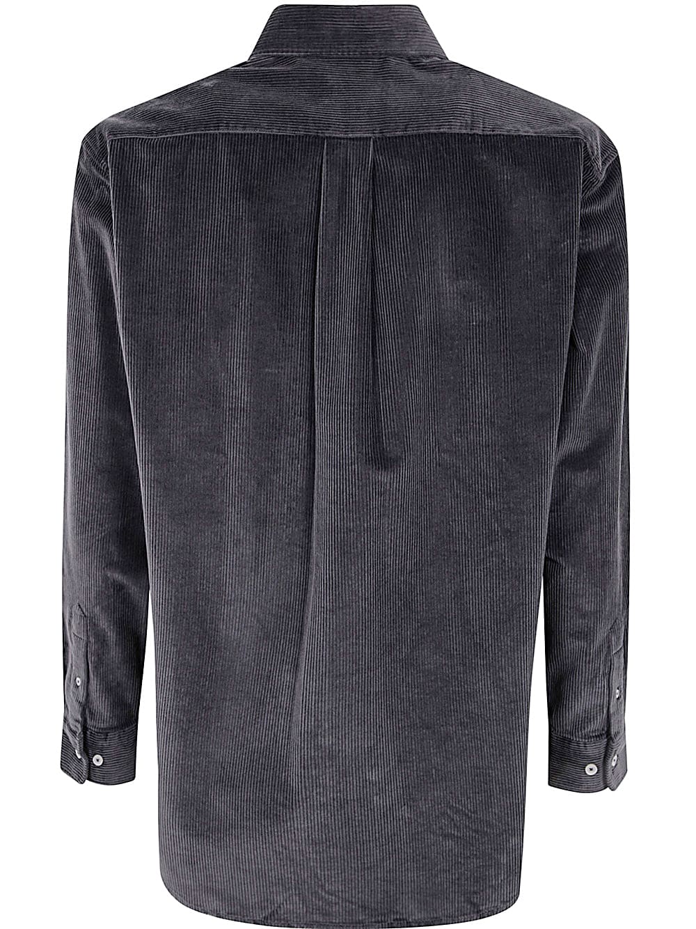 Shop Drôle De Monsieur Le Chemise Drole Corduroy In Dark Grey