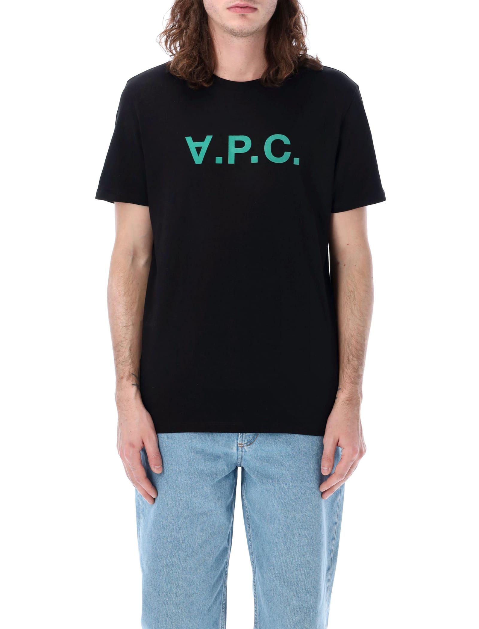 Shop Apc Vpc Color T-shirt In Black Green