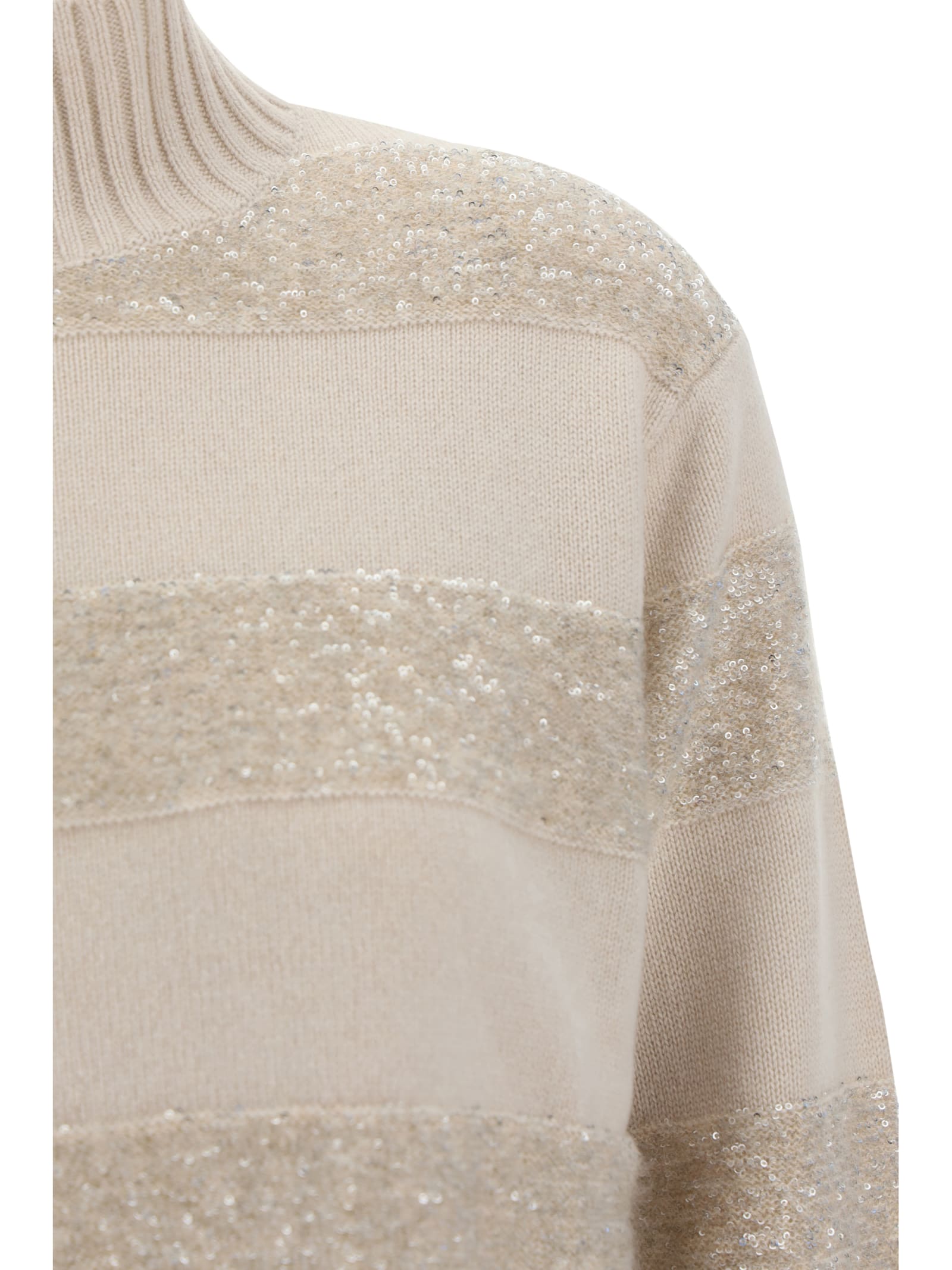 BRUNELLO CUCINELLI WOOL AND SILK KNIT SWEATER