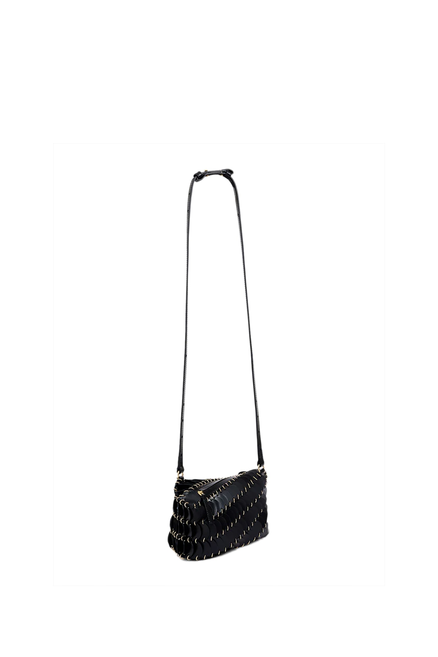 Shop Rabanne Shoulder Bag In Black