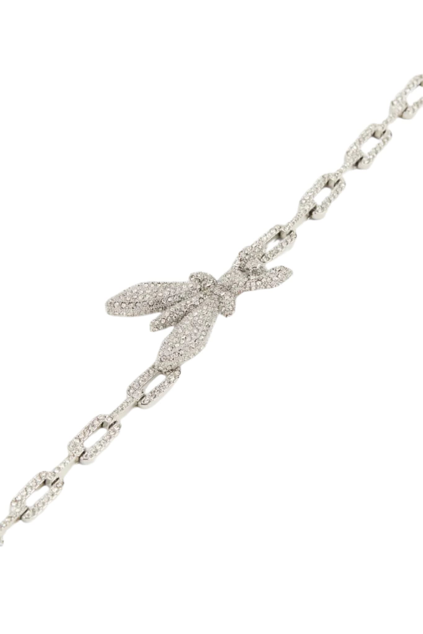 Patrizia Pepe Rolo Choker Necklace With Rhinestones