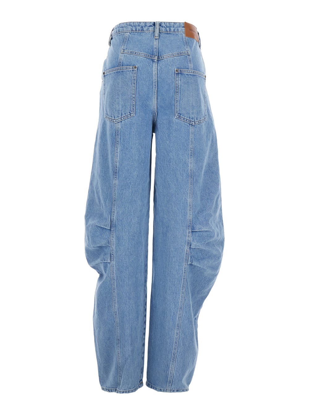 Rotate Birger Christensen Cargo Denim Pants In Blue