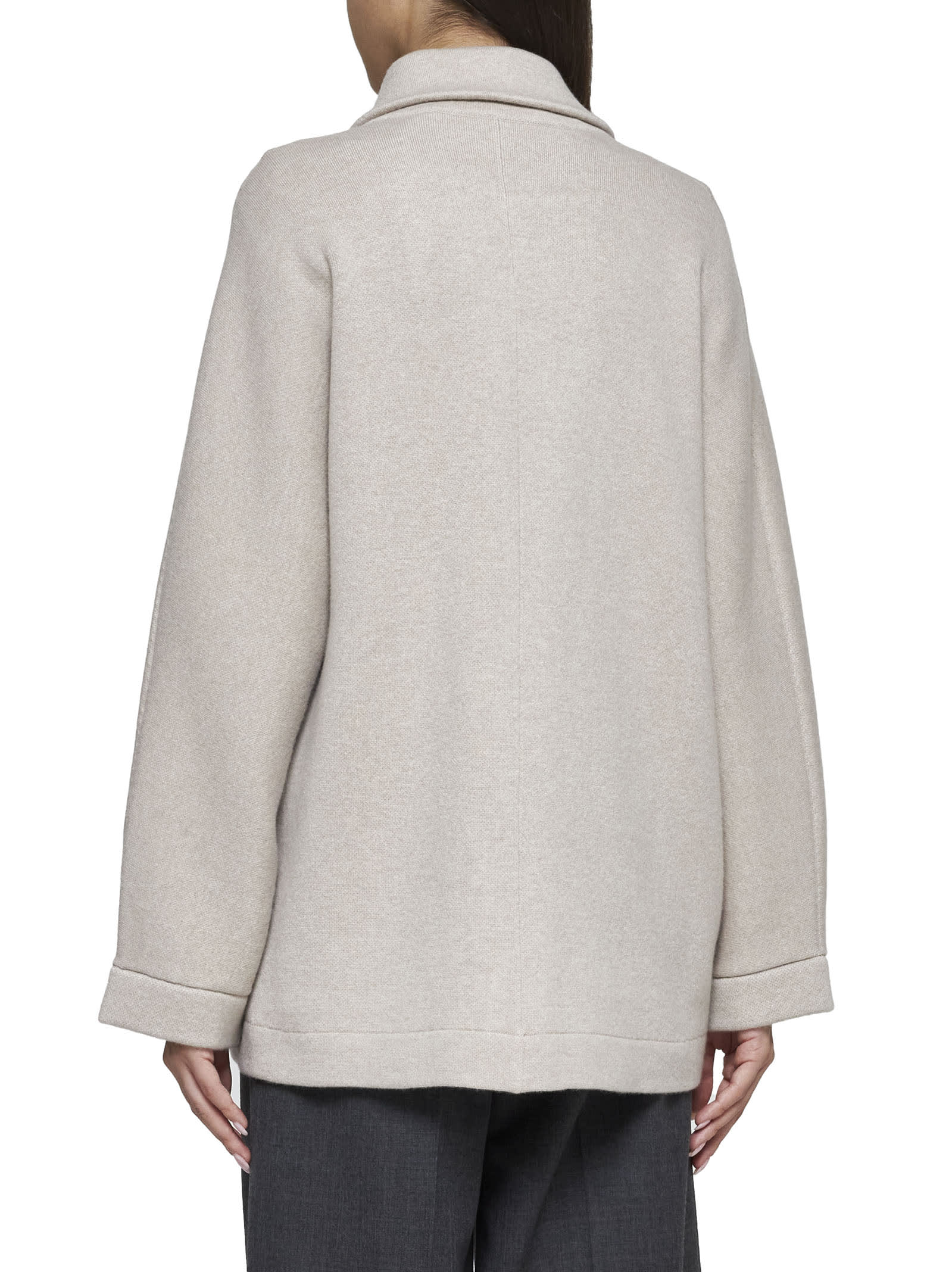 Shop Brunello Cucinelli Cardigan In Feather Nebbia