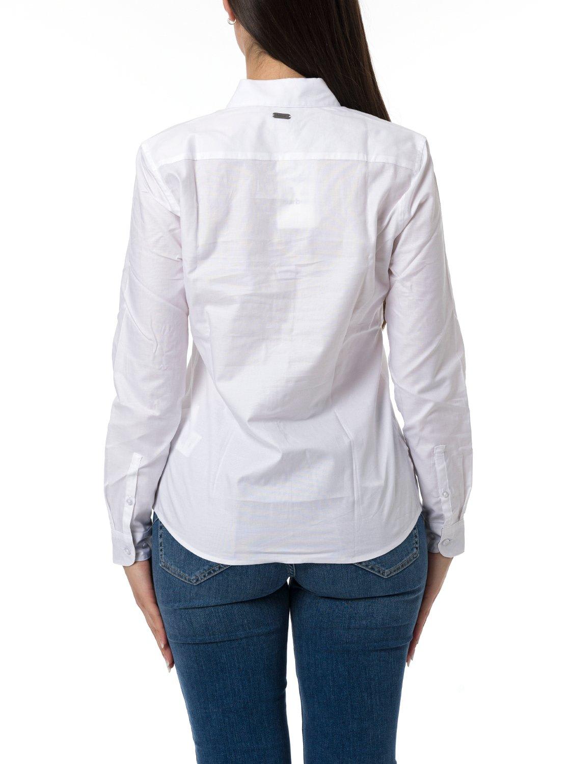 Shop Barbour Poplin Buttoned Shirt In White