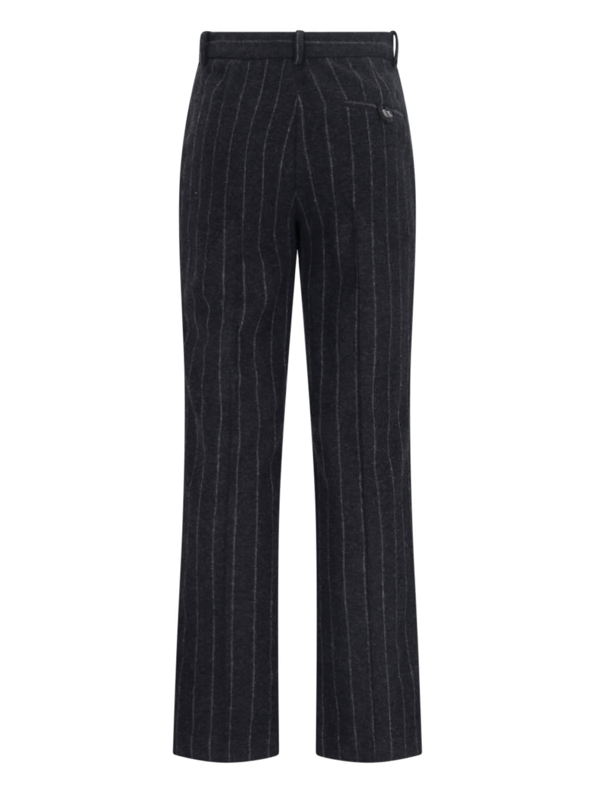 The Garment Tailored Trousers In Black Wool Blend In Black