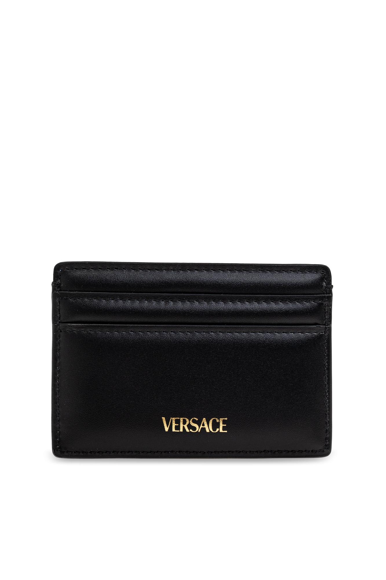 Versace - Black Medusa Biggie Bifold Leather Wallet - Men's In Black