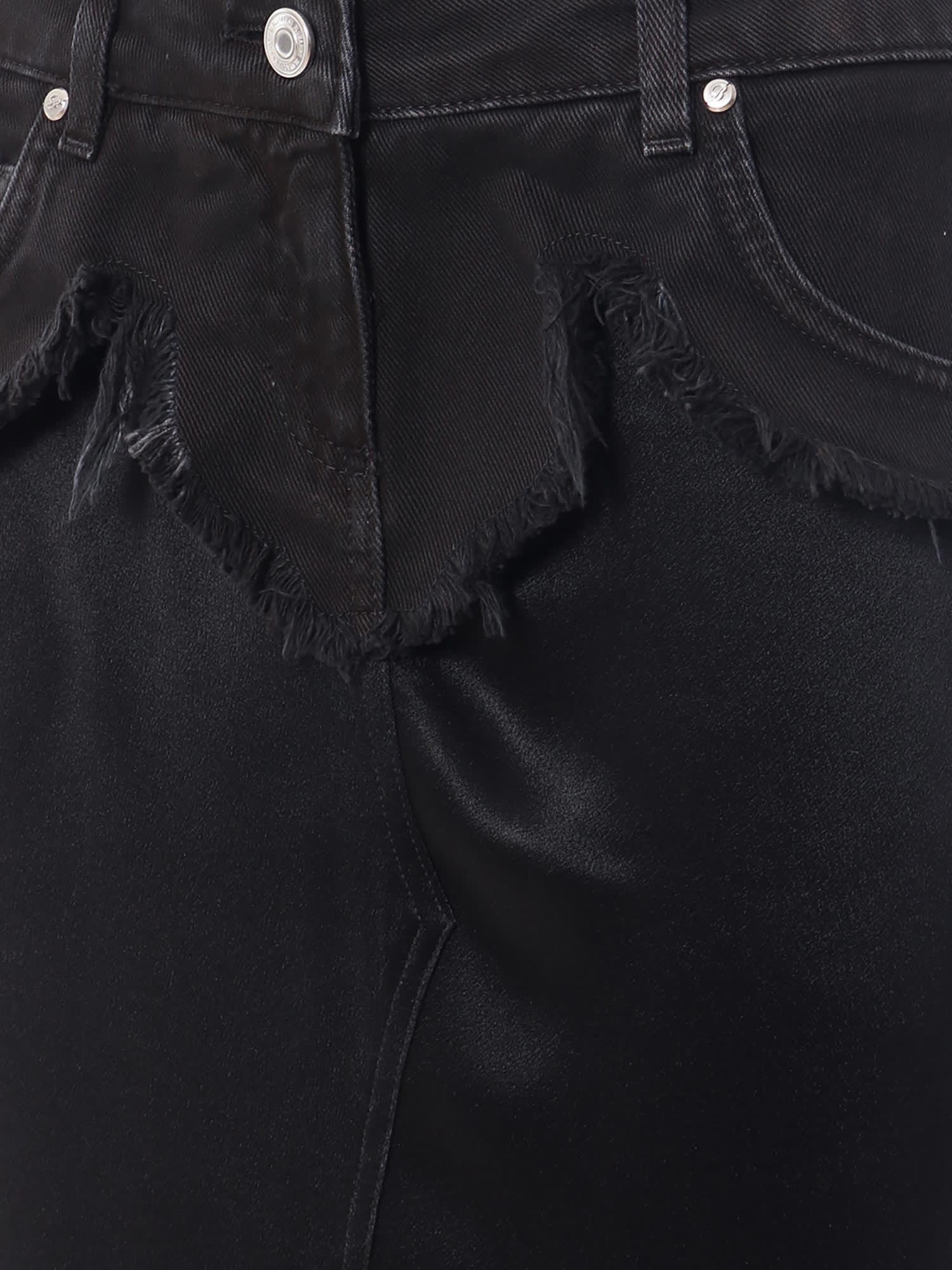 Shop Blumarine Skirt In Denim Black