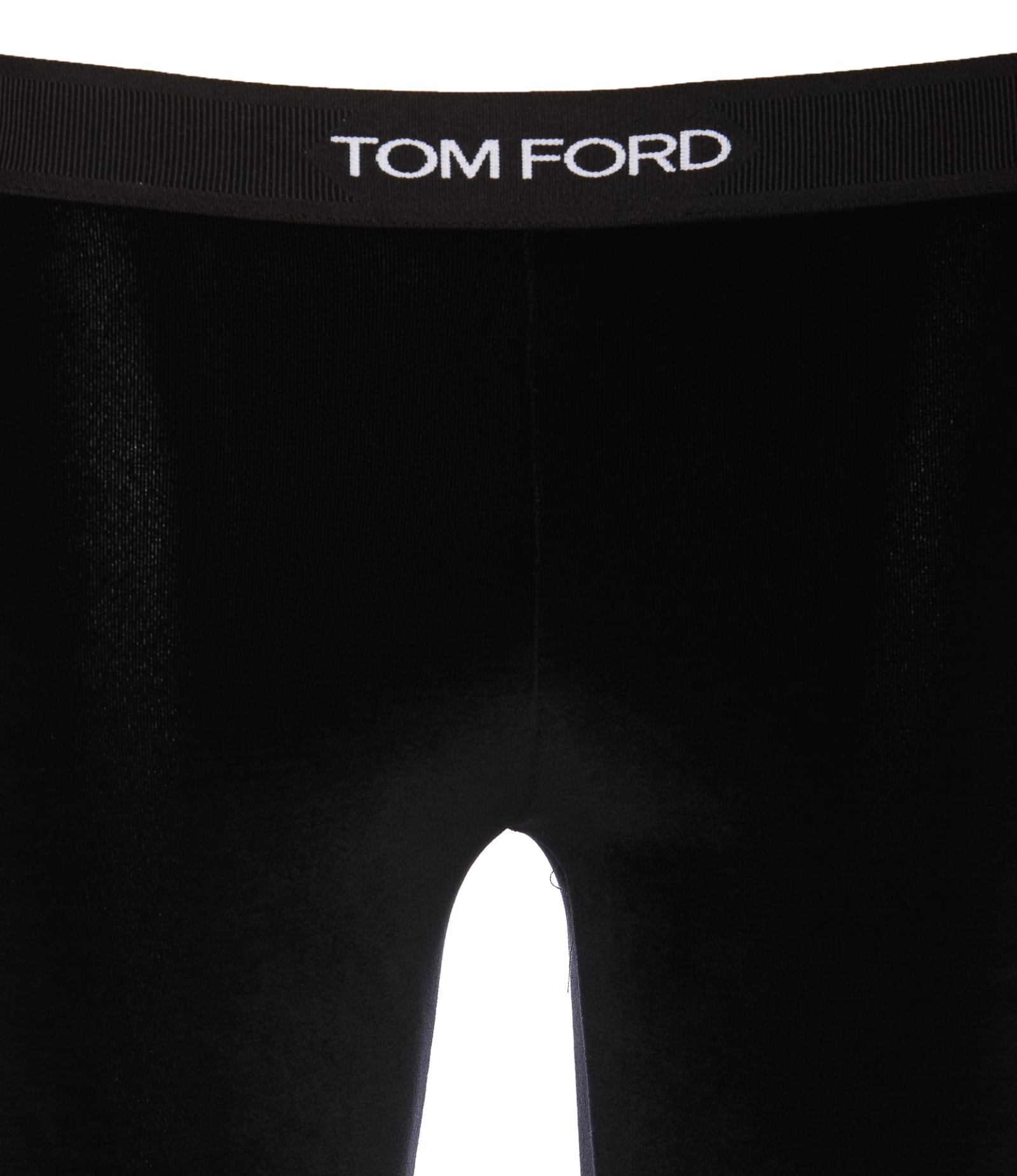 Shop Tom Ford Velvet Logo Leggings In Black