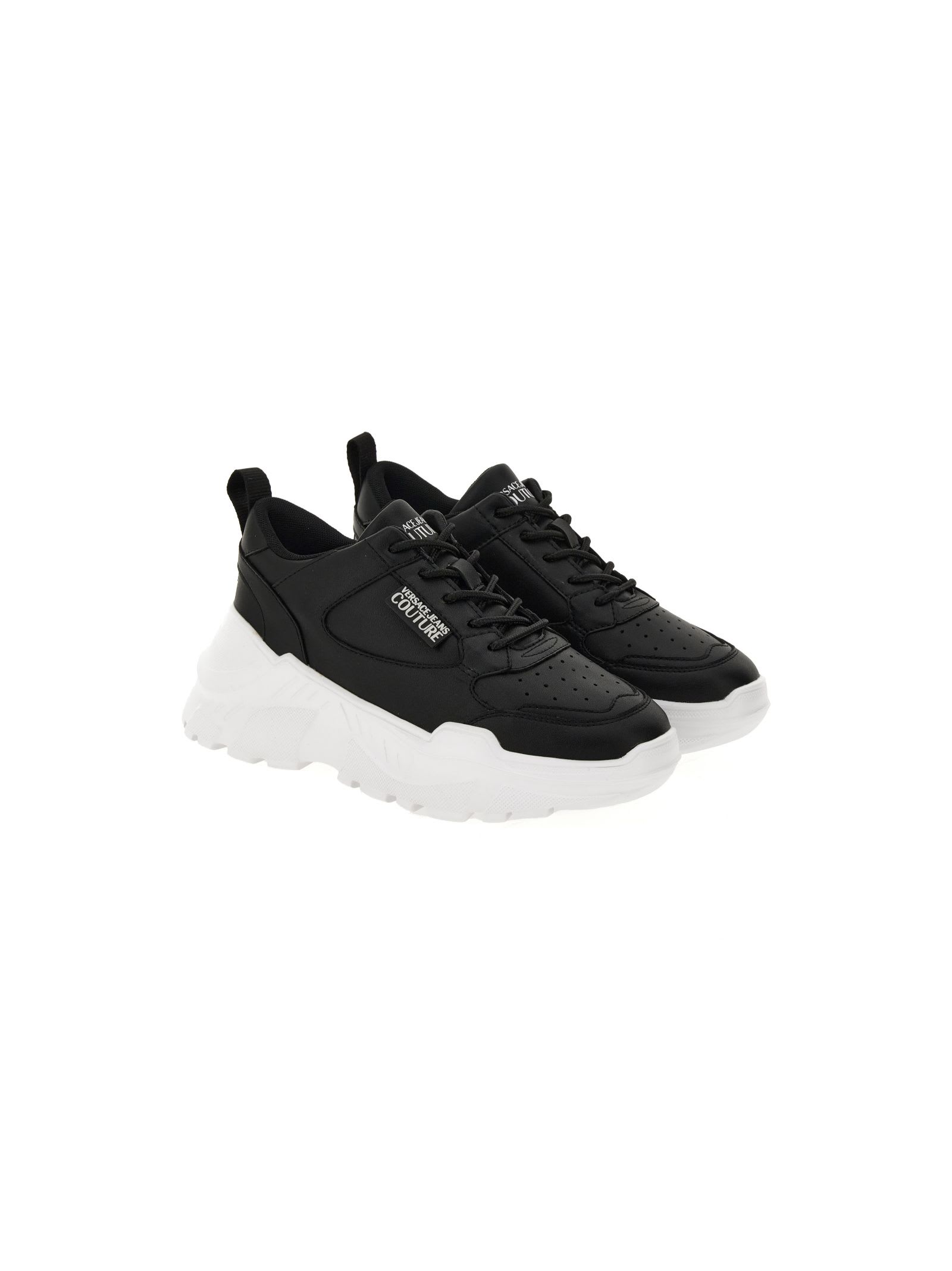 Shop Versace Jeans Couture Black Low Top Sneakers