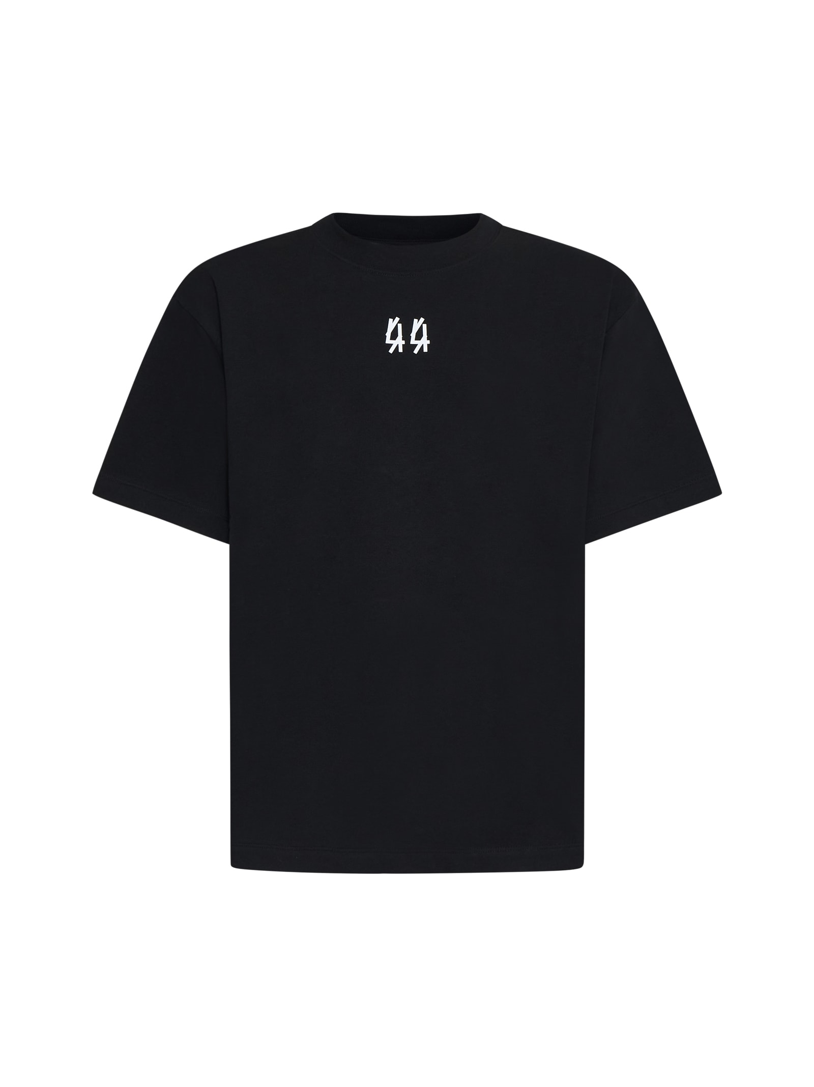 Shop 44 Label Group T-shirt In Black+crinkles 44 White