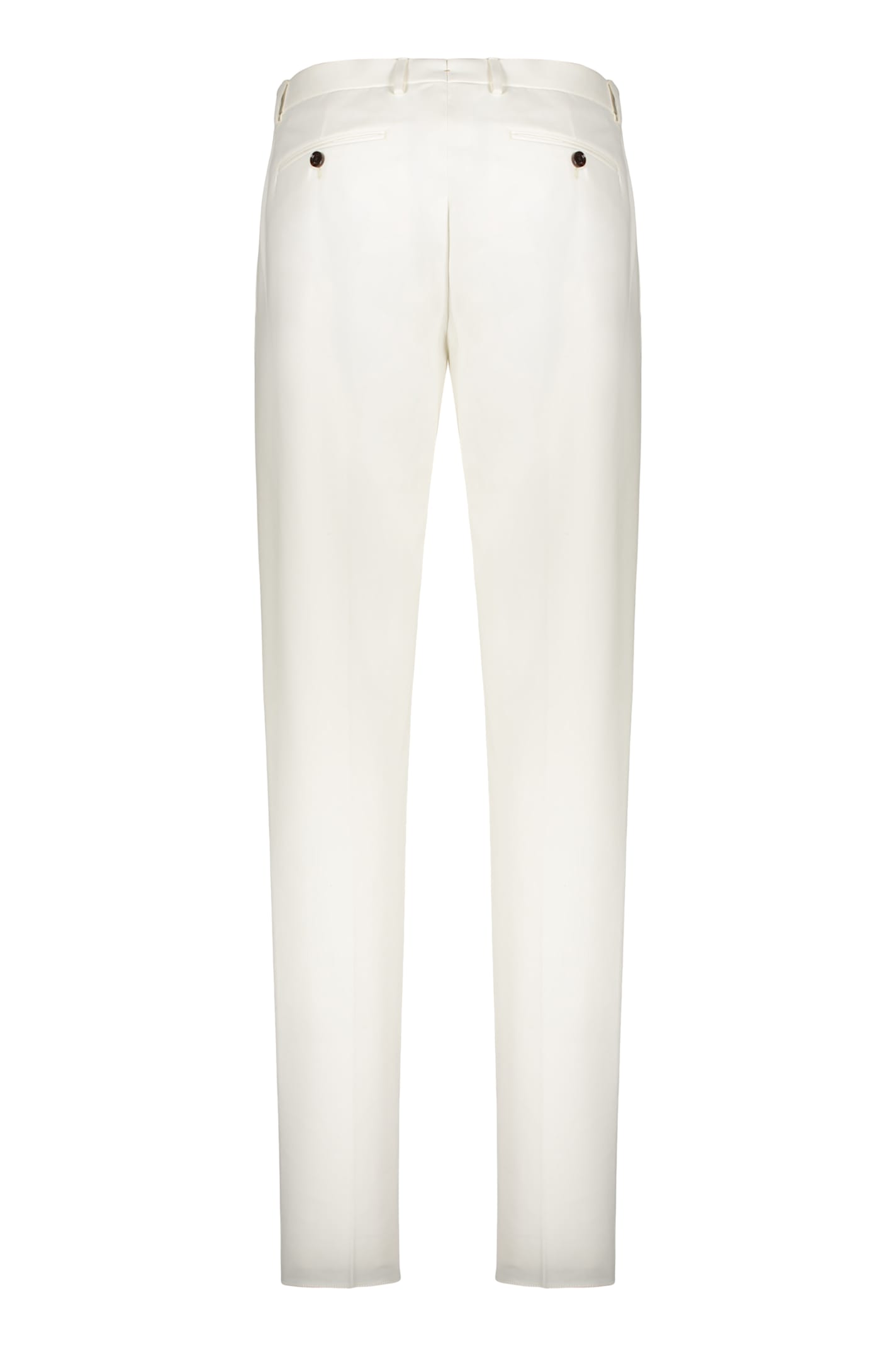 Moorer Slim Fit Lightweight And Versatile White Pants In White
