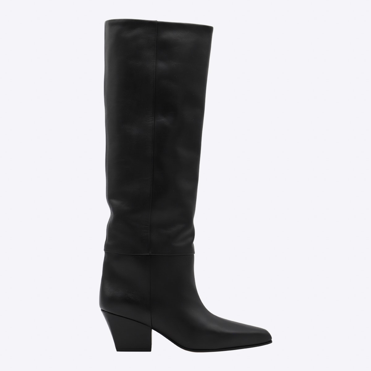 Black Leather Jane 60 Boots