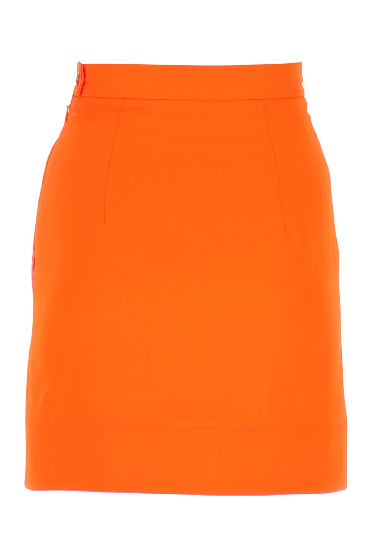 Vivienne Westwood Orange Polyester Mini Skirt In Neonorange