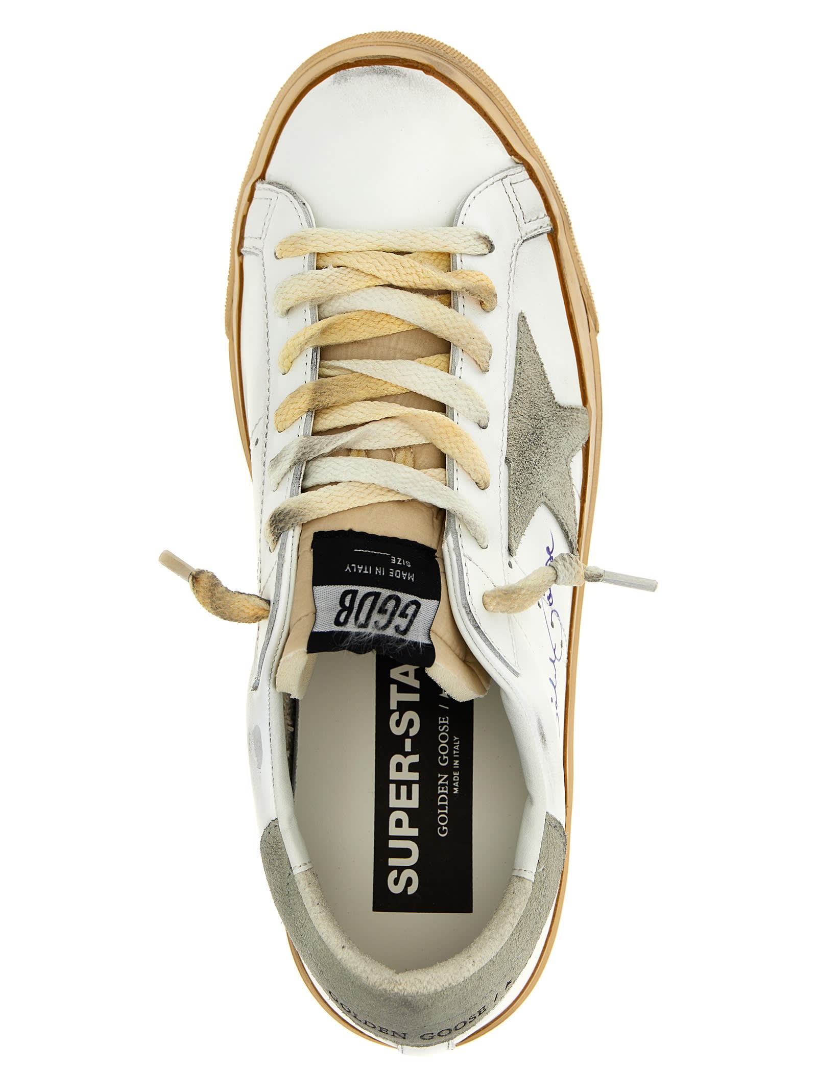Golden Goose Superstar Sneakers In White/ice