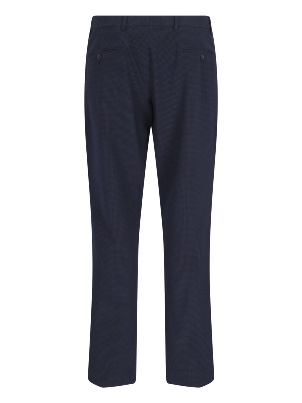 Shop Paul Smith Check Trousers In Blue