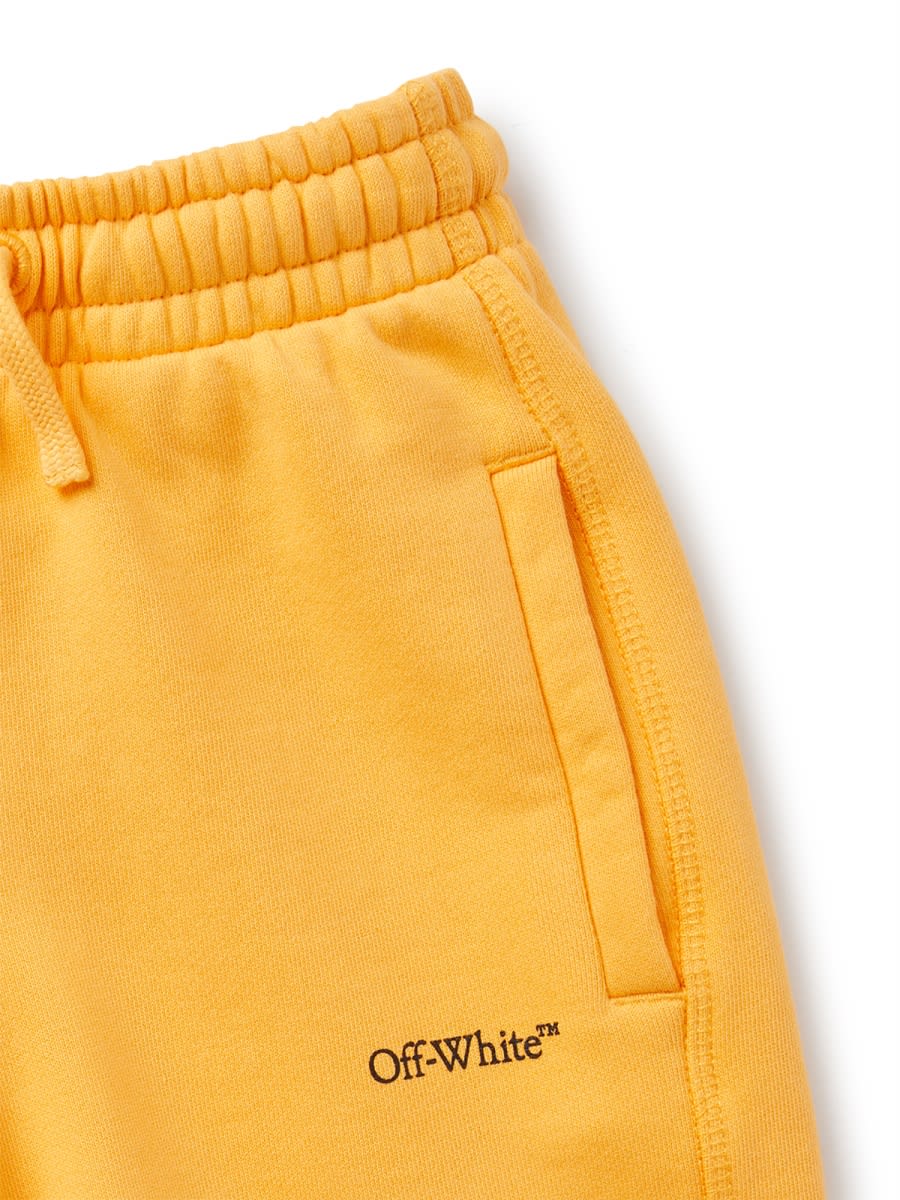 Off-white Bookishdiagsweatshort In Yellow