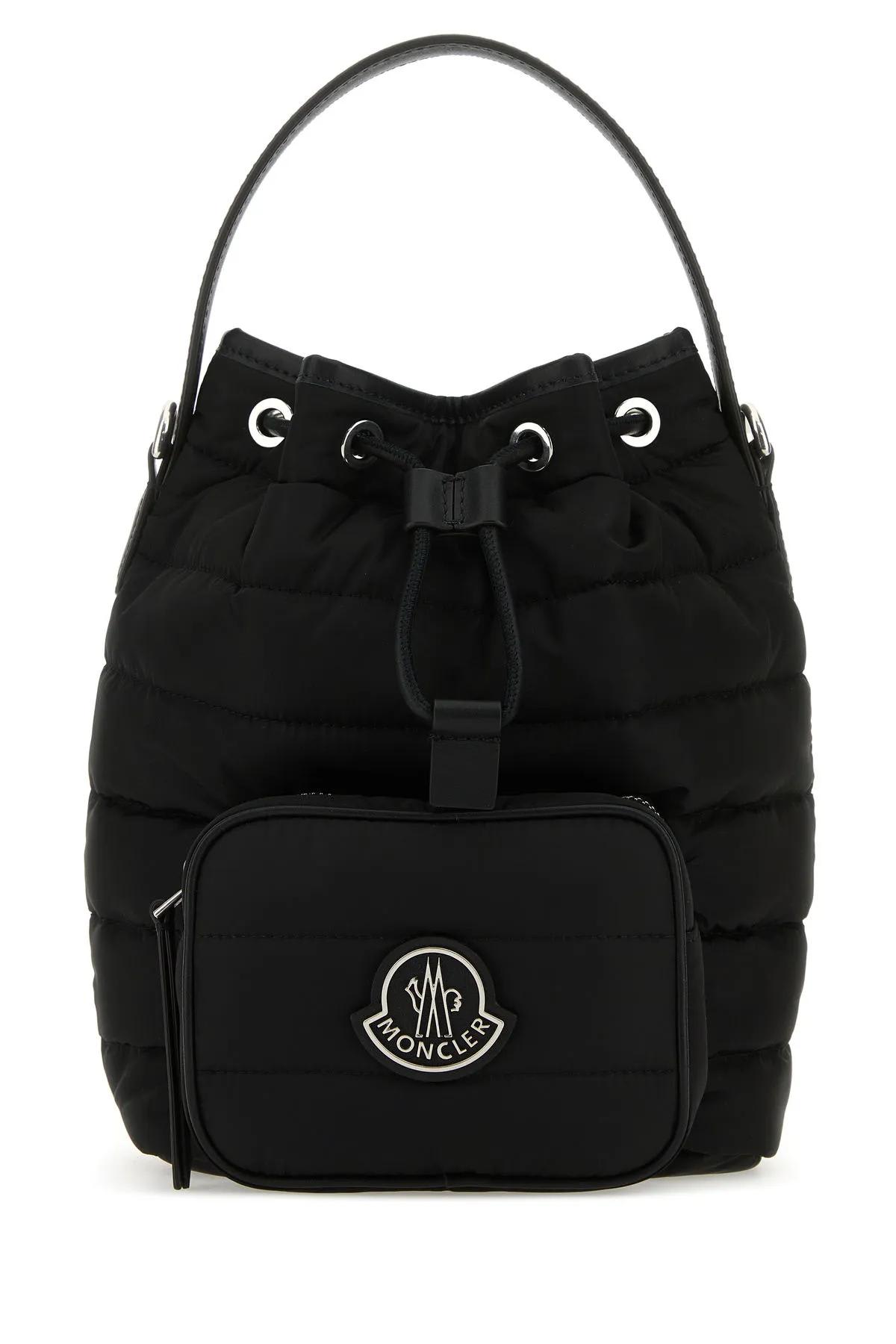 Black Nylon Kilia Bucket Bag