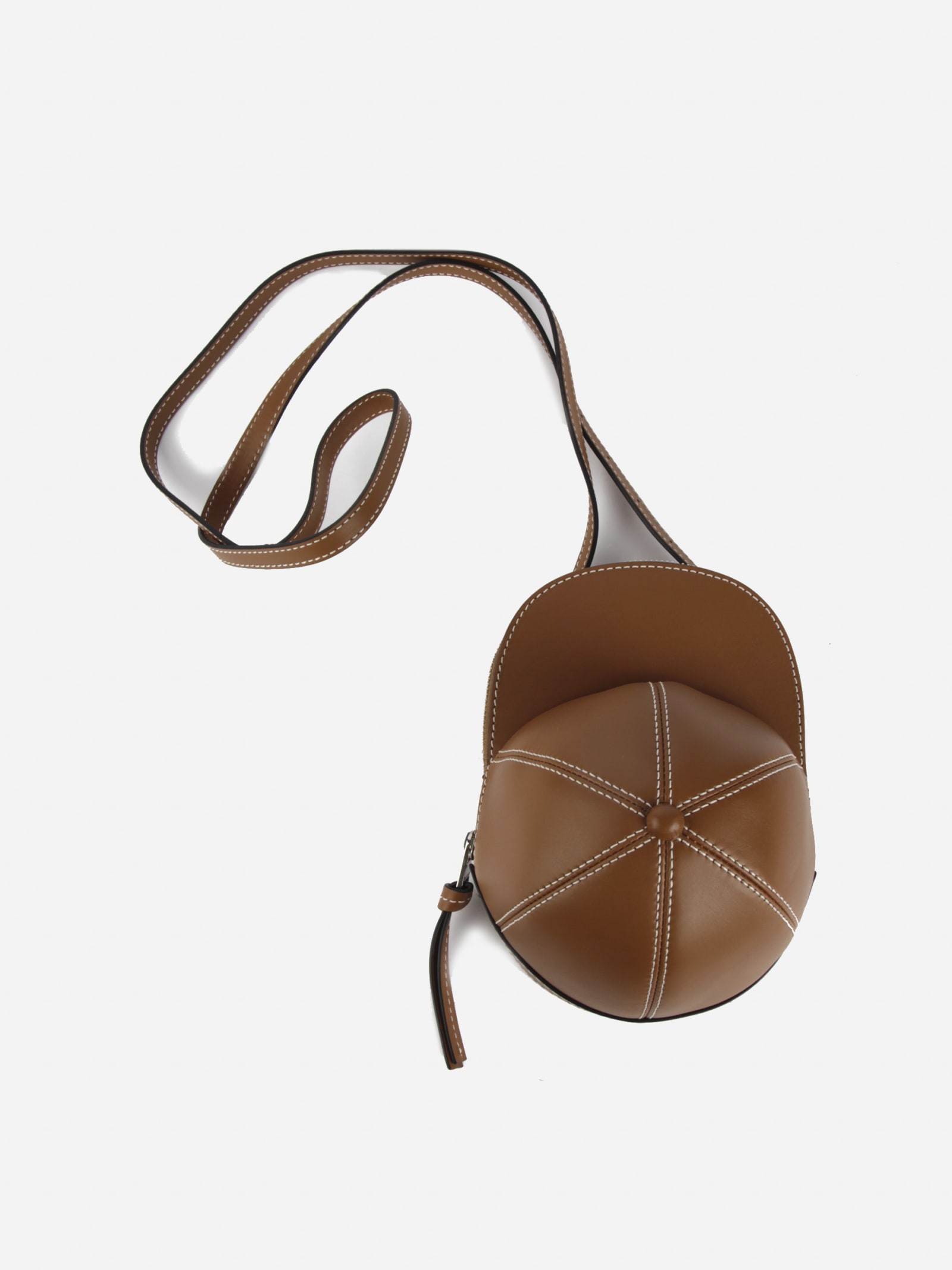 Jw Anderson Leather Midi Cap Bag In Brown ModeSens