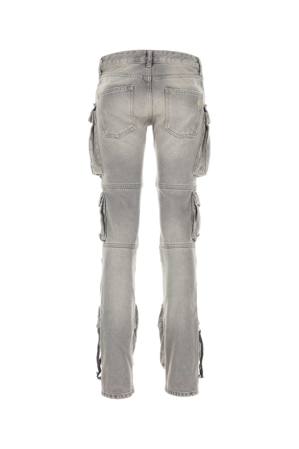 Shop Attico Grey Denim Jeans