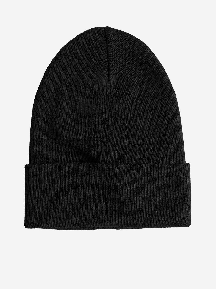 Shop Moncler Patch-logo Wool Beanie In Black