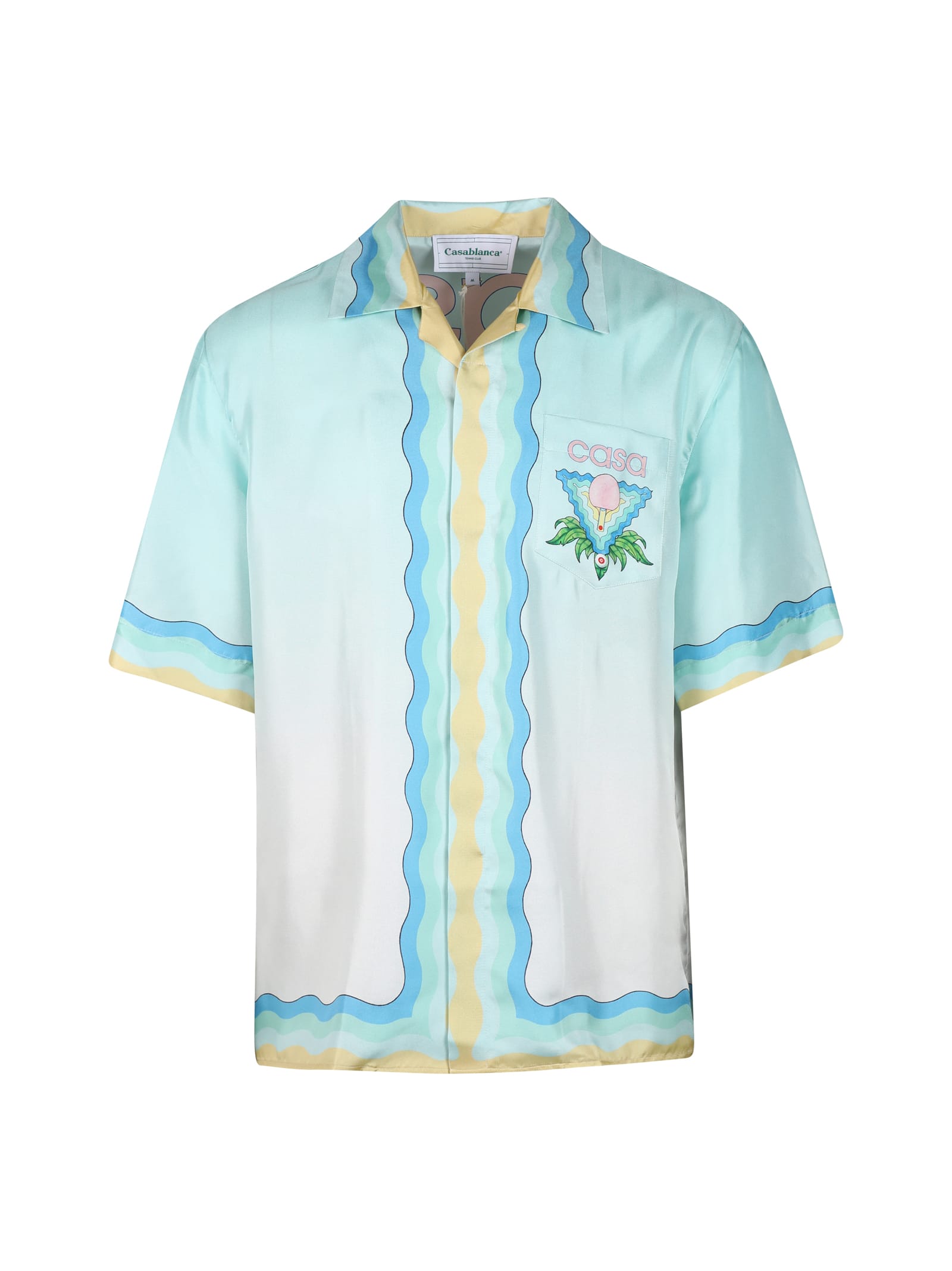 Casablanca Cuban Collar Short Sleeve Shirt