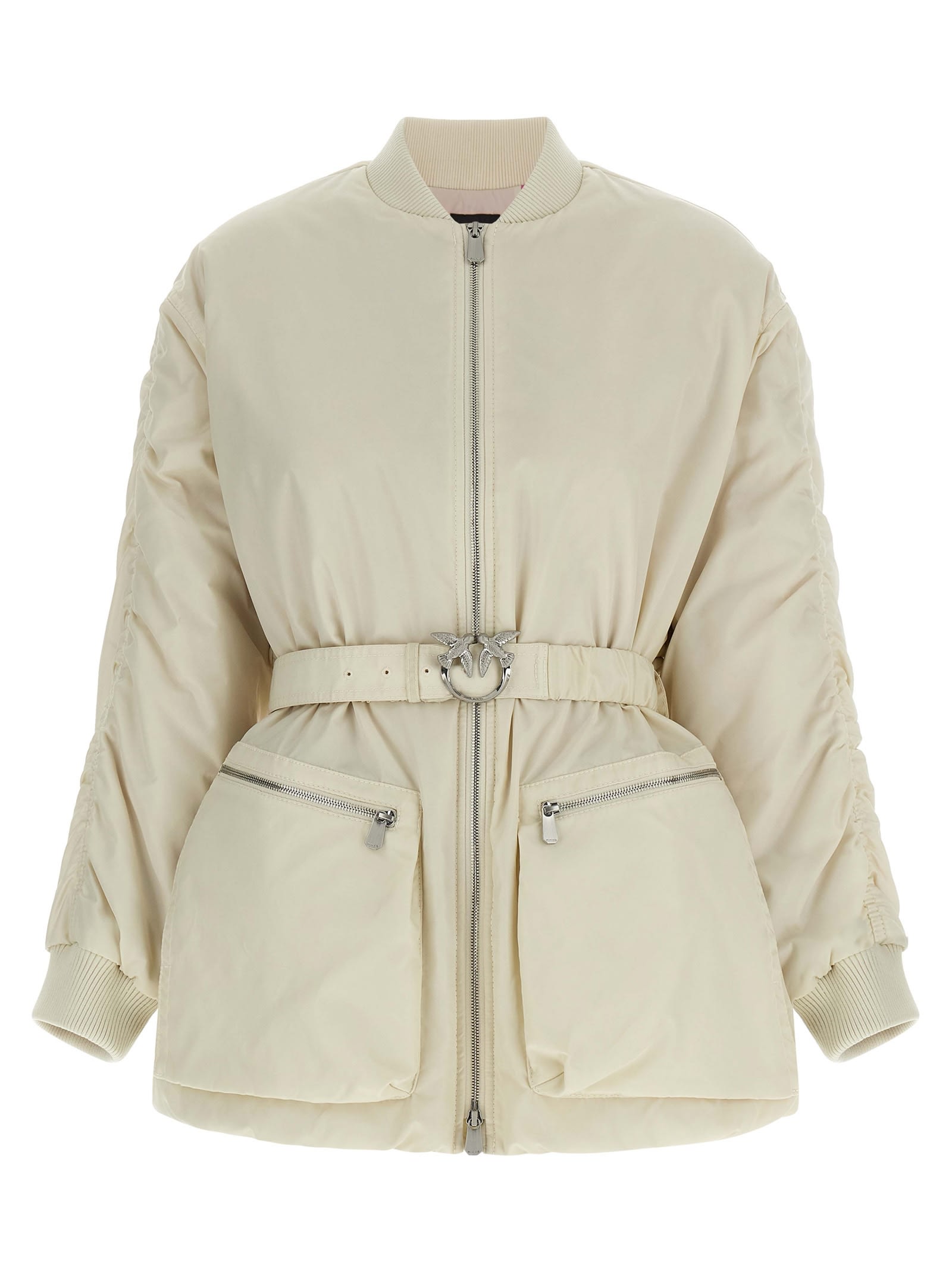 Pinko Bacon Bomber Jacket In Neutral
