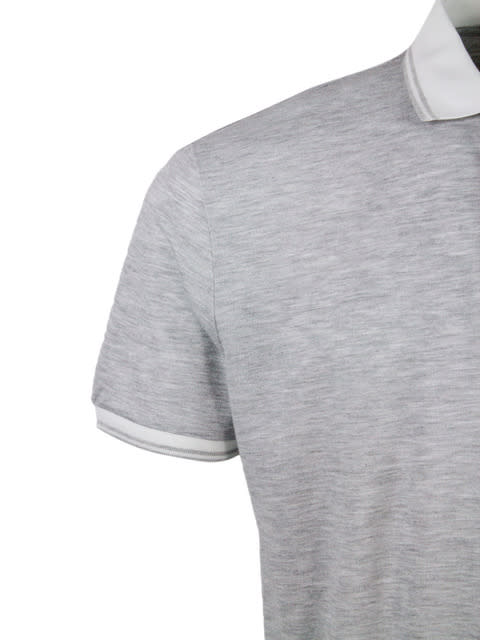 Eleventy Polo Shirt In Grey