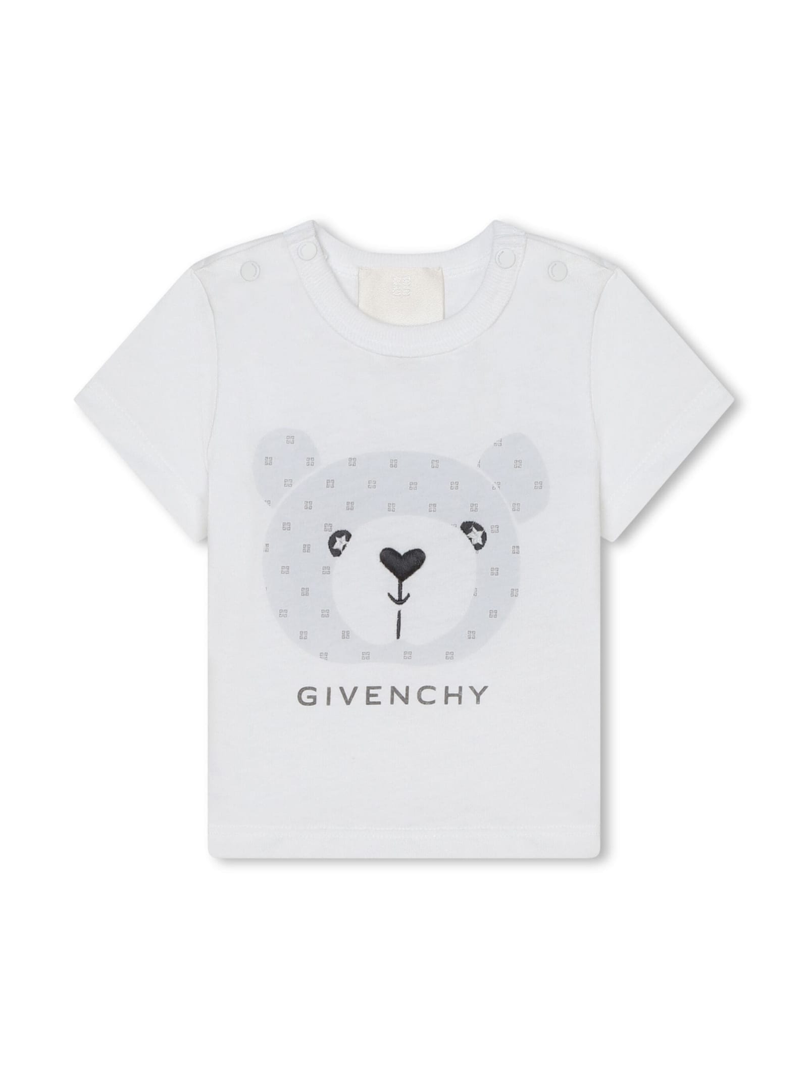 Shop Givenchy Set With Printed Cotton T-shirt, Shorts And Bandana In White