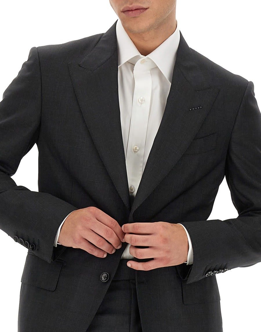 Shop Tom Ford Shelton Two-piece Tailored Suit In Grey